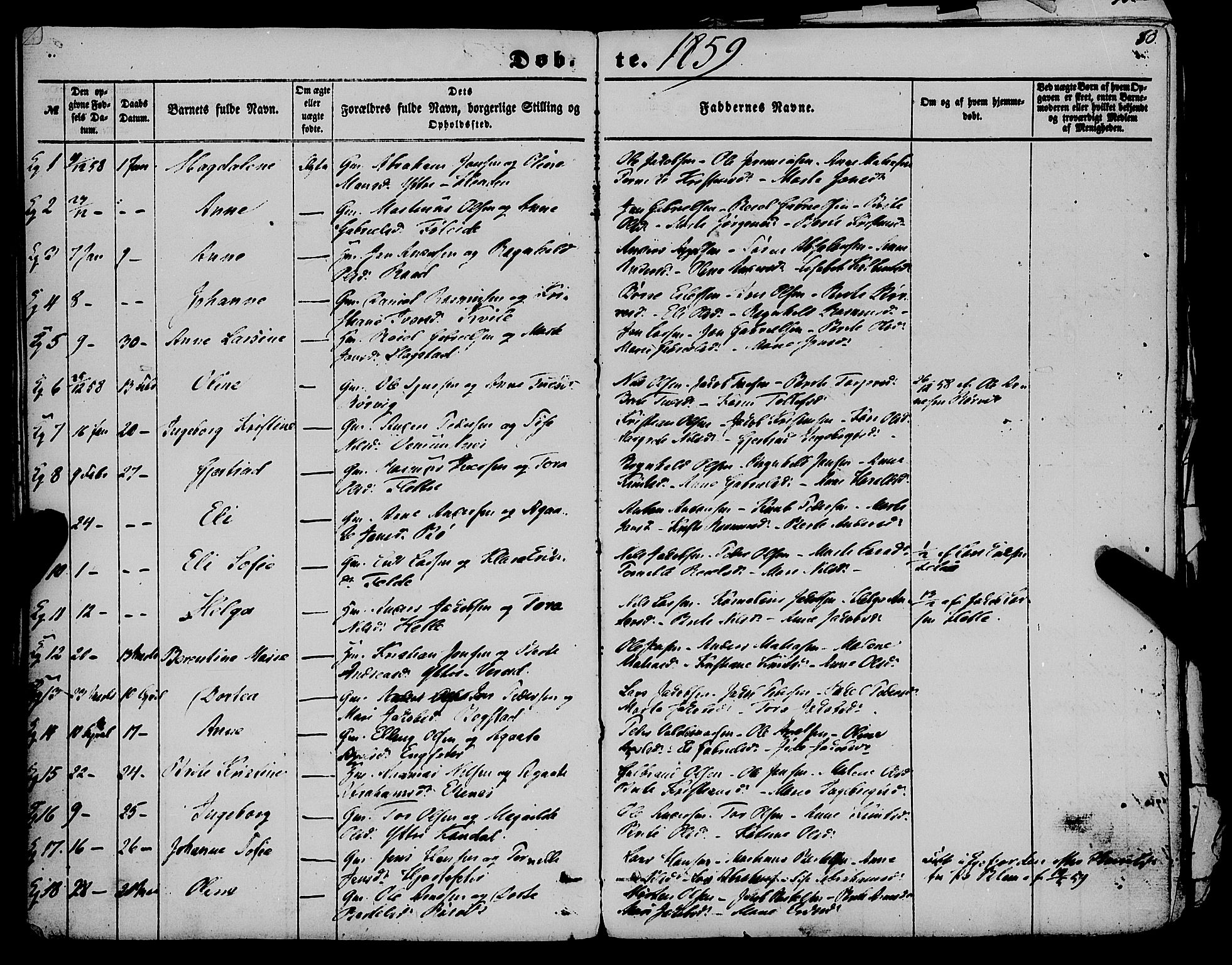 Gloppen sokneprestembete, AV/SAB-A-80101/H/Haa/Haaa/L0009: Parish register (official) no. A 9, 1855-1870, p. 83