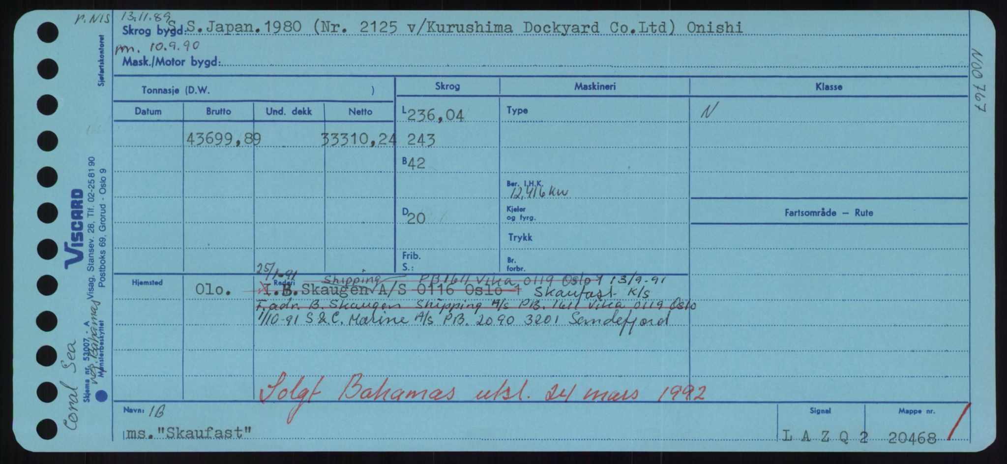 Sjøfartsdirektoratet med forløpere, Skipsmålingen, RA/S-1627/H/Hd/L0034: Fartøy, Sk-Slå, p. 111