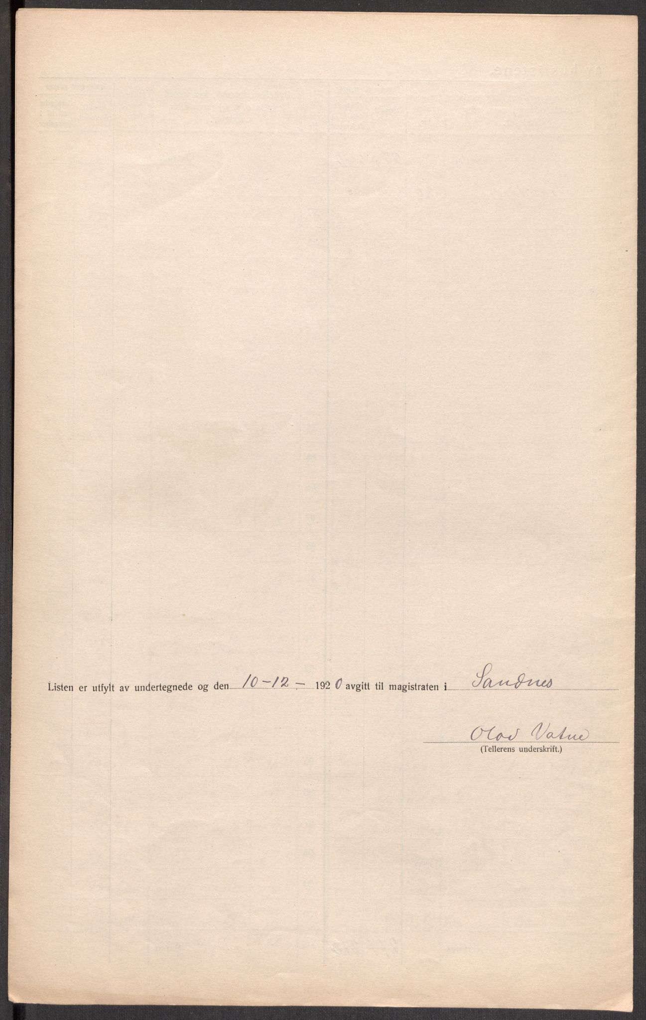 SAST, 1920 census for Sandnes, 1920, p. 14