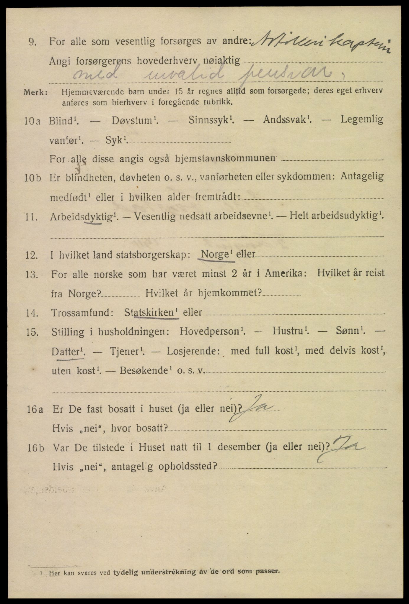 SAK, 1920 census for Kristiansand, 1920, p. 31402