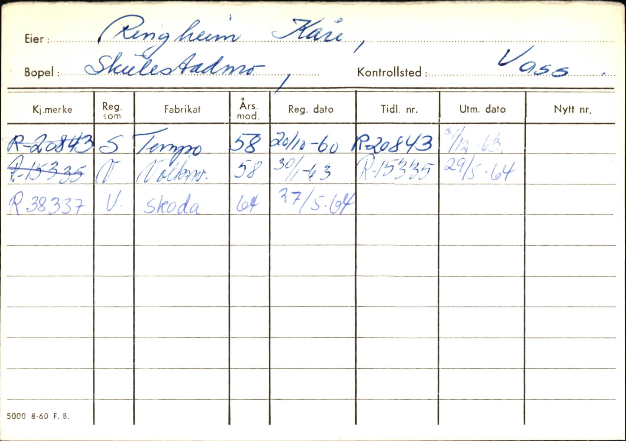 Statens vegvesen, Hordaland vegkontor, AV/SAB-A-5201/2/Ha/L0045: R-eierkort R, 1920-1971, p. 57