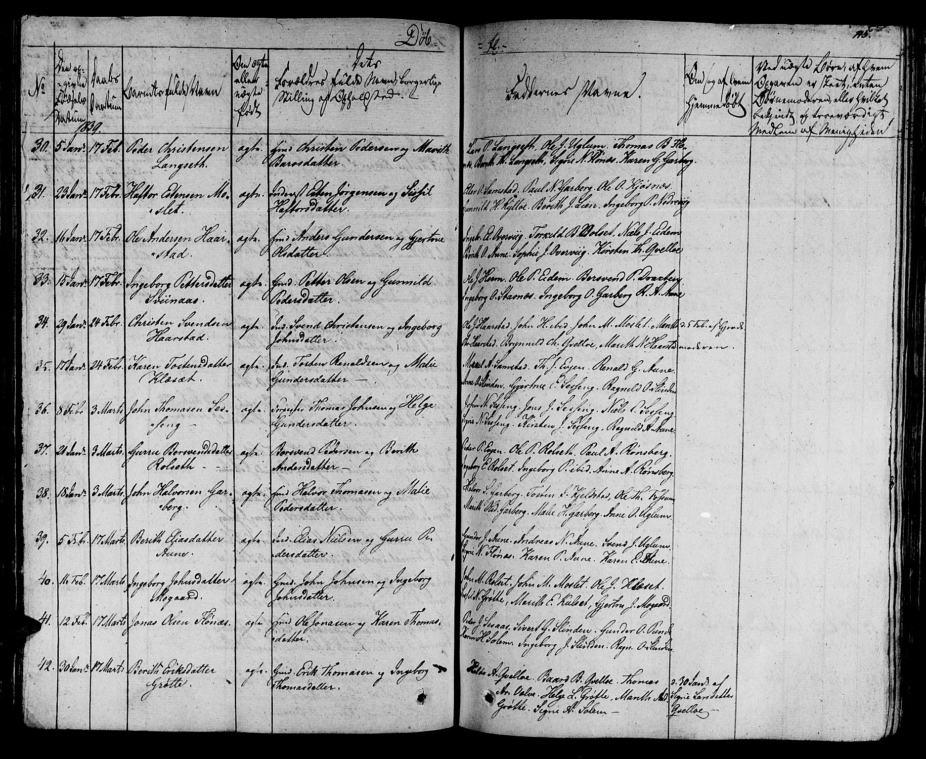 Ministerialprotokoller, klokkerbøker og fødselsregistre - Sør-Trøndelag, AV/SAT-A-1456/695/L1143: Parish register (official) no. 695A05 /1, 1824-1842, p. 145