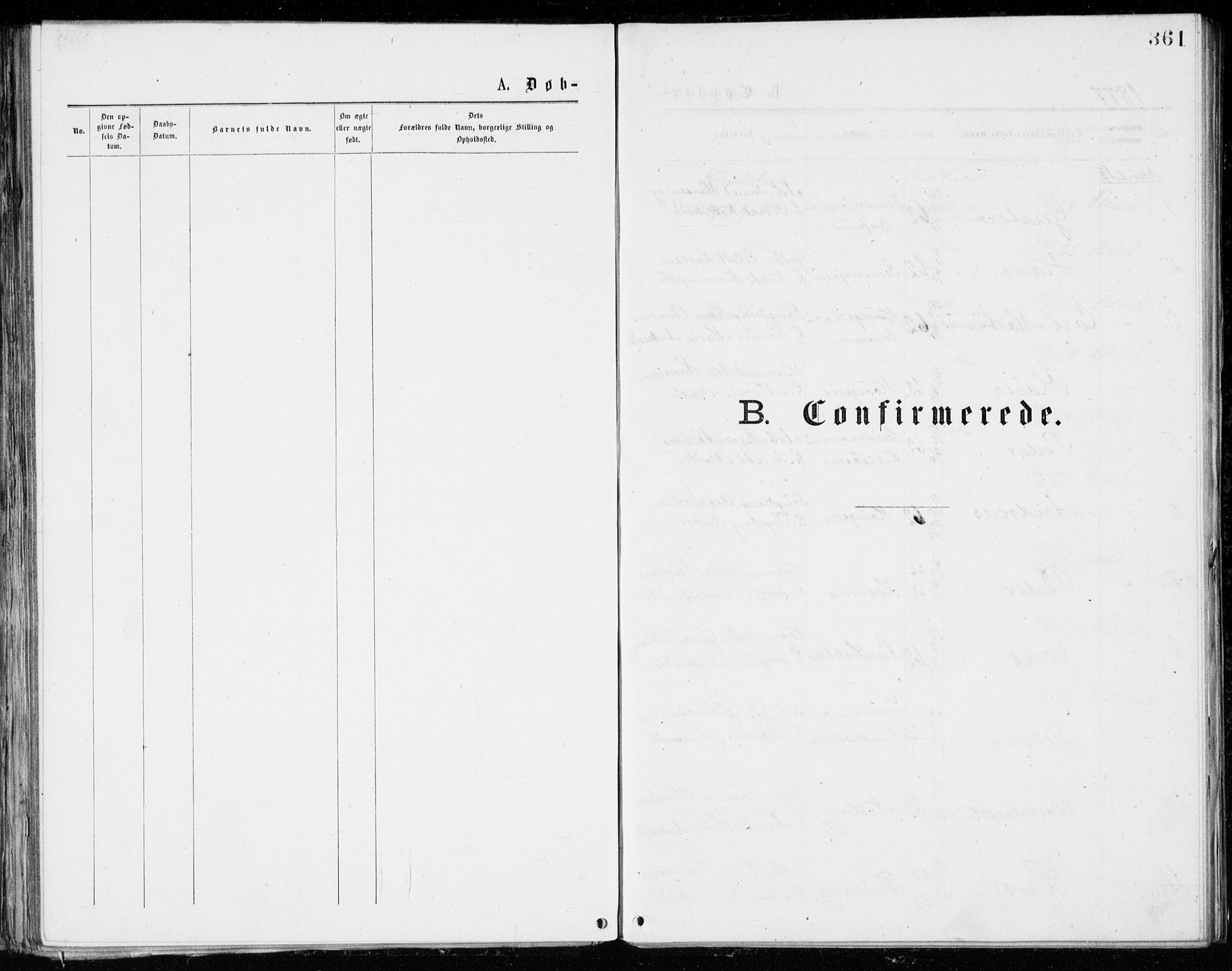 Eiker kirkebøker, AV/SAKO-A-4/G/Ga/L0004: Parish register (copy) no. I 4, 1877-1877, p. 361