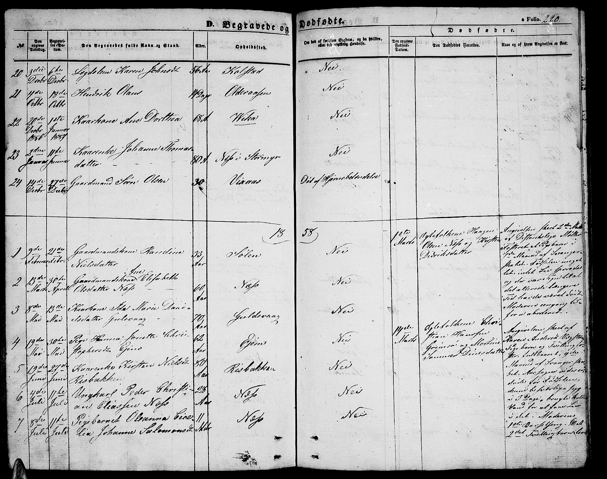 Ministerialprotokoller, klokkerbøker og fødselsregistre - Nordland, SAT/A-1459/816/L0251: Parish register (copy) no. 816C01, 1852-1870, p. 220