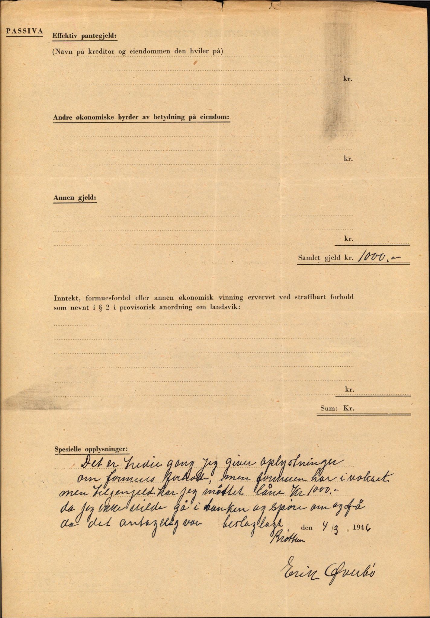 Landssvikarkivet, Hamar politikammer, AV/RA-S-3138-09/D/Dd, 1945-1946, p. 30