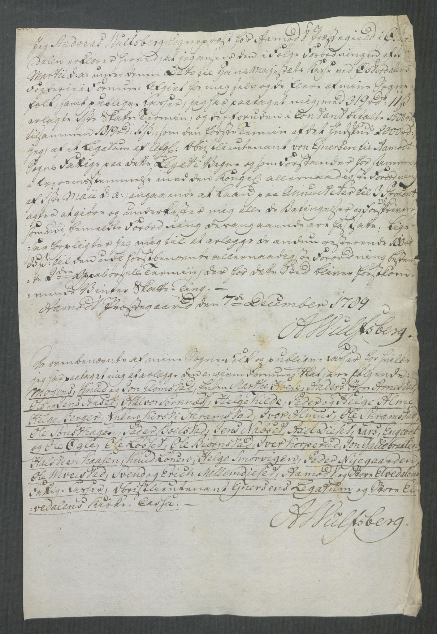 Rentekammeret inntil 1814, Reviderte regnskaper, Mindre regnskaper, AV/RA-EA-4068/Rf/Rfe/L0059: Ytre og Indre Sogn fogderi, Østerdalen fogderi, 1789, p. 144