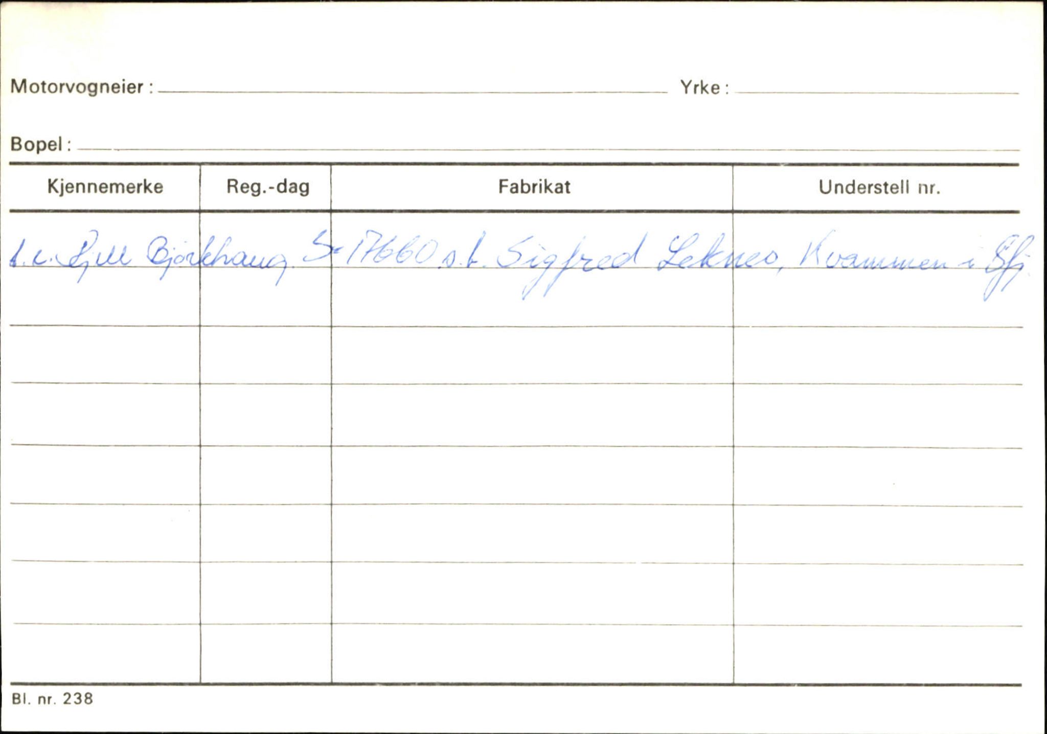 Statens vegvesen, Sogn og Fjordane vegkontor, SAB/A-5301/4/F/L0126: Eigarregister Fjaler M-Å. Leikanger A-Å, 1945-1975, p. 2