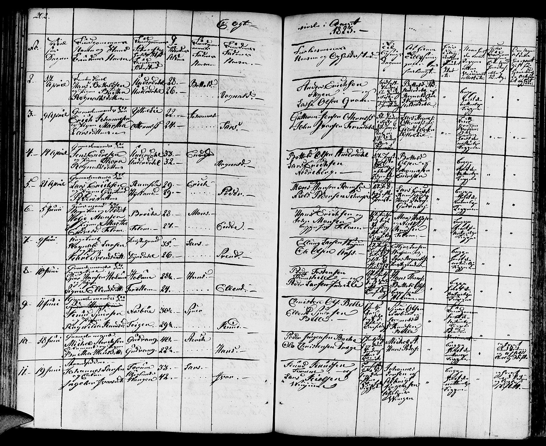 Aurland sokneprestembete, SAB/A-99937/H/Ha/Haa/L0006: Parish register (official) no. A 6, 1821-1859, p. 202