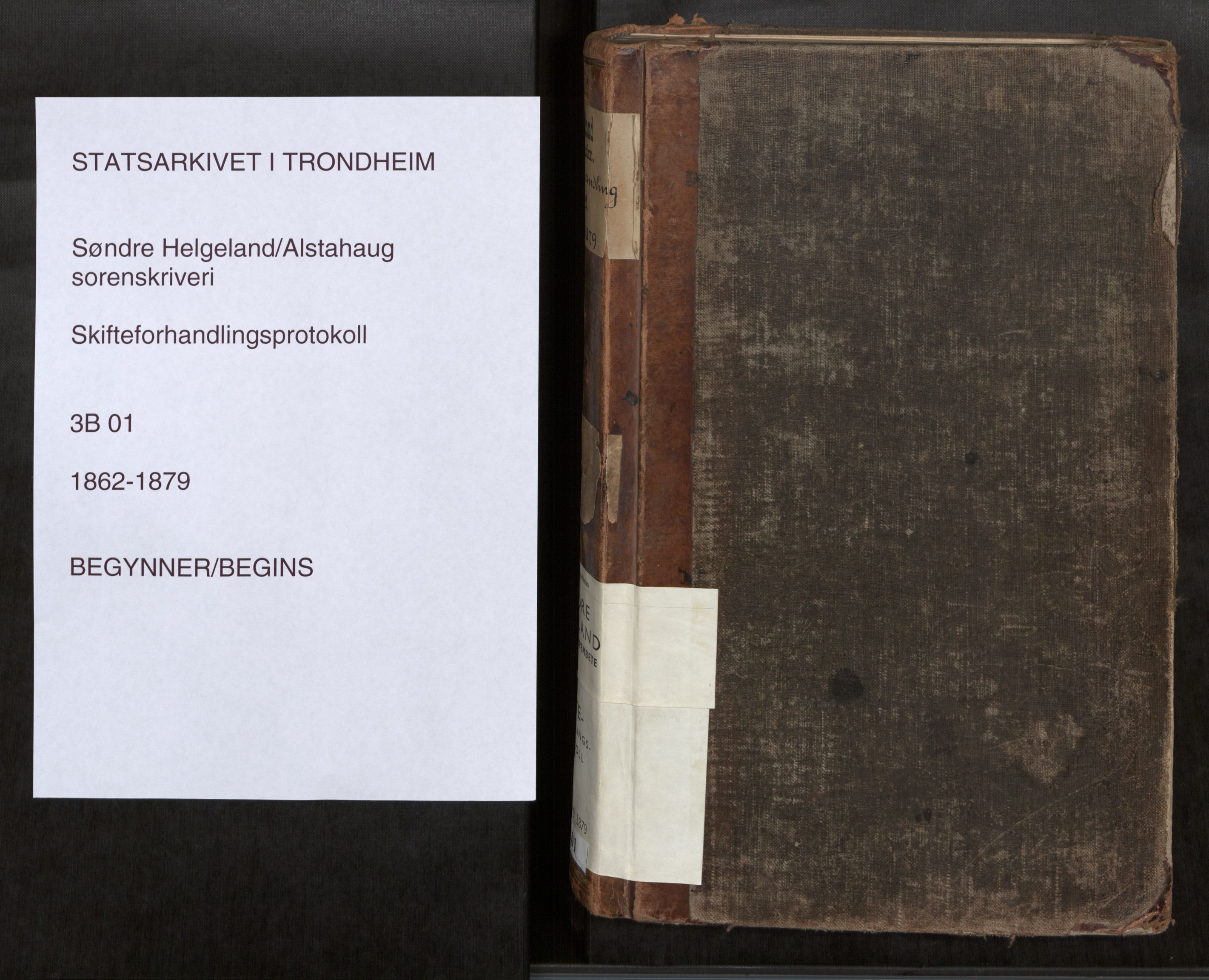 Søndre Helgeland sorenskriveri, SAT/A-4575/1/3/3B/L0001: Skiftebehandlingsprotokoll, 1862-1879