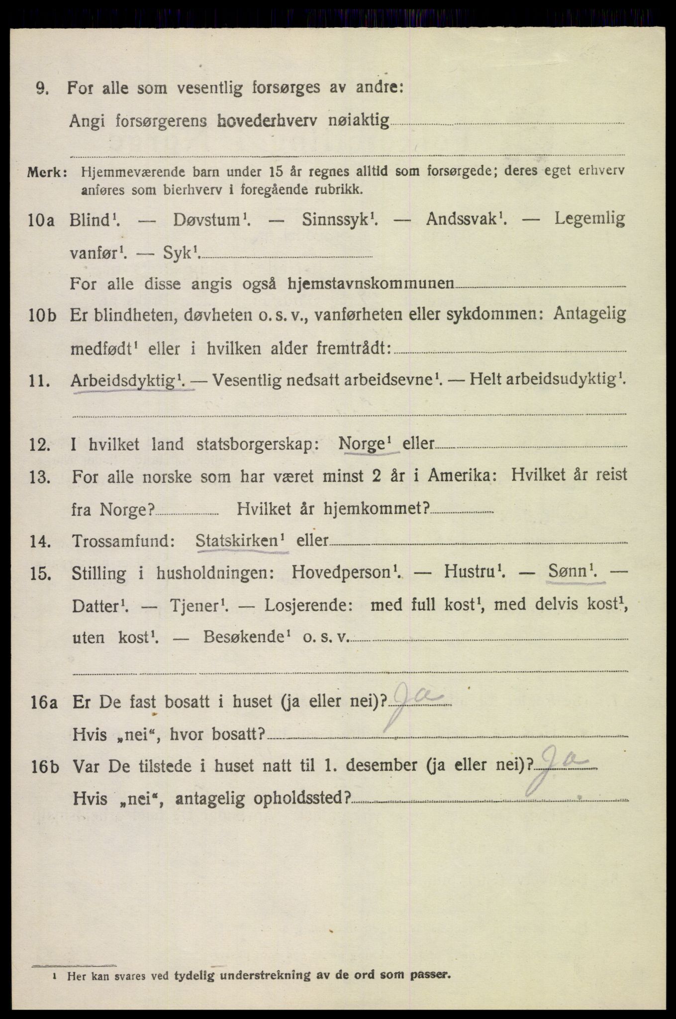 SAH, 1920 census for Heidal, 1920, p. 915