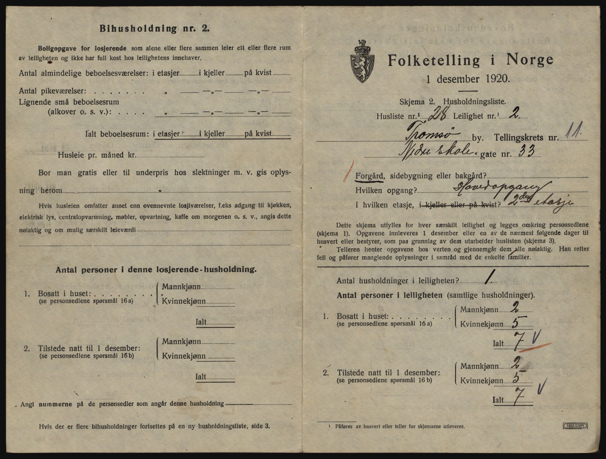 SATØ, 1920 census for Tromsø, 1920, p. 5677