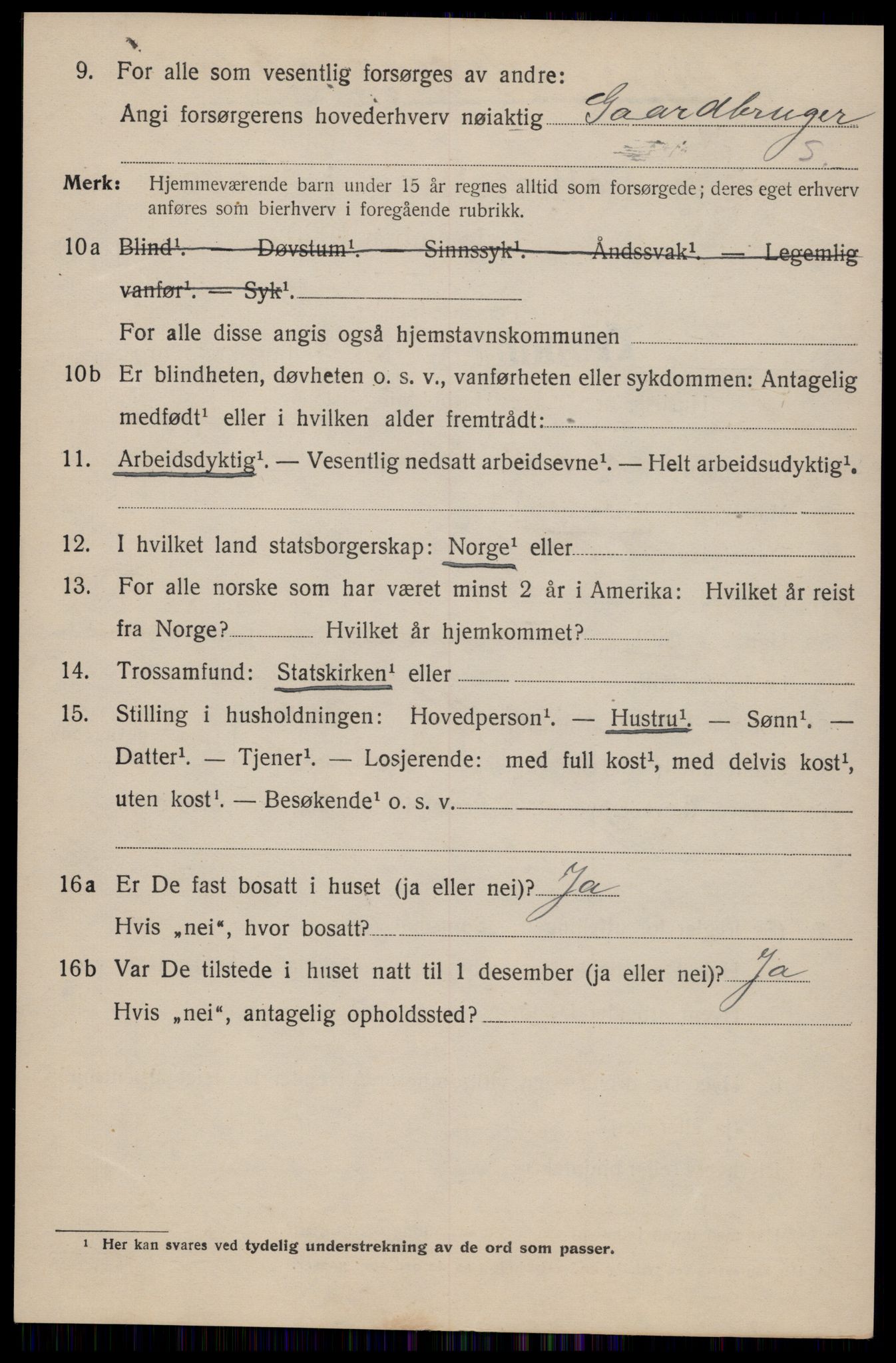 SAT, 1920 census for Trondheim, 1920, p. 32911