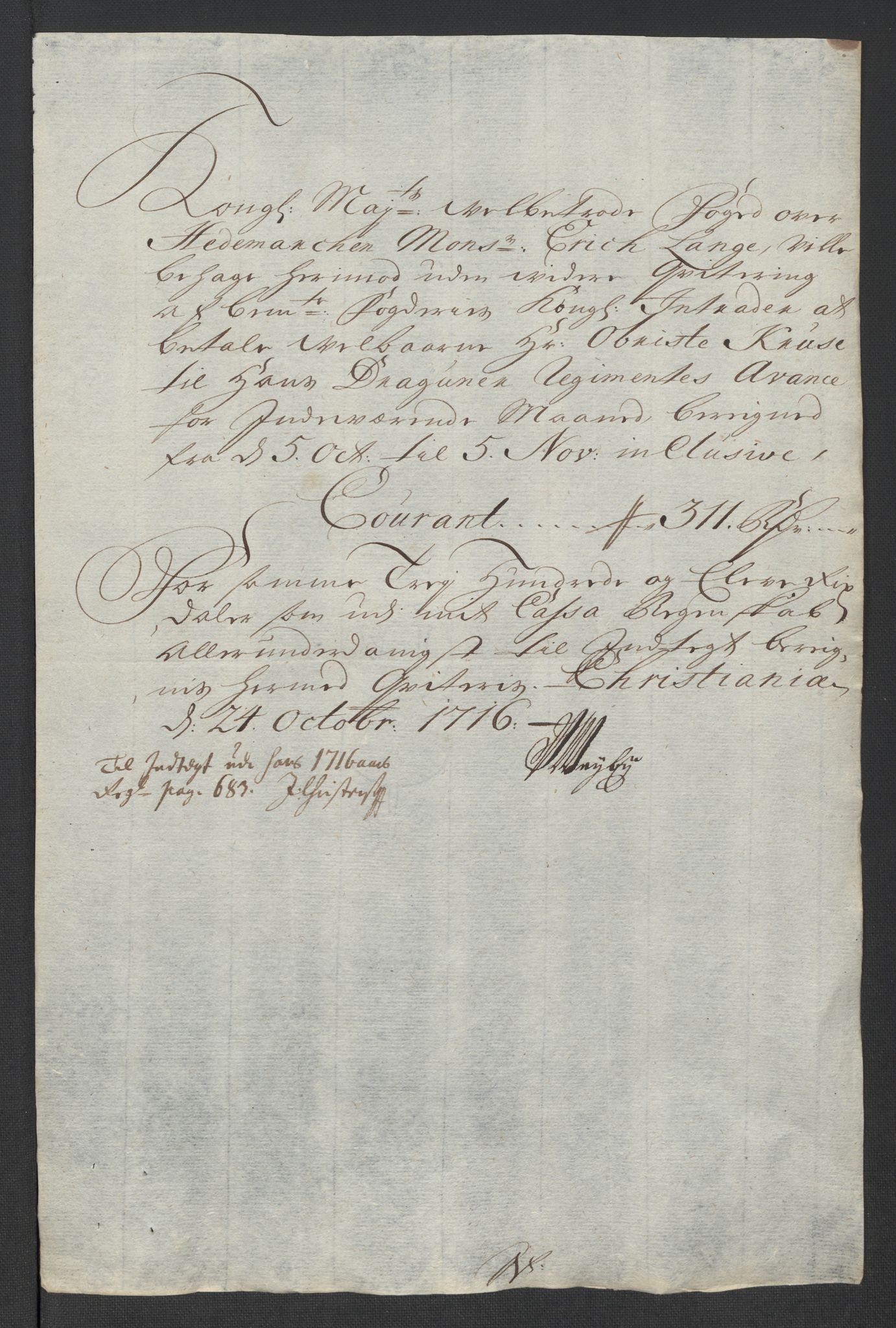 Rentekammeret inntil 1814, Reviderte regnskaper, Fogderegnskap, AV/RA-EA-4092/R16/L1055: Fogderegnskap Hedmark, 1716, p. 381