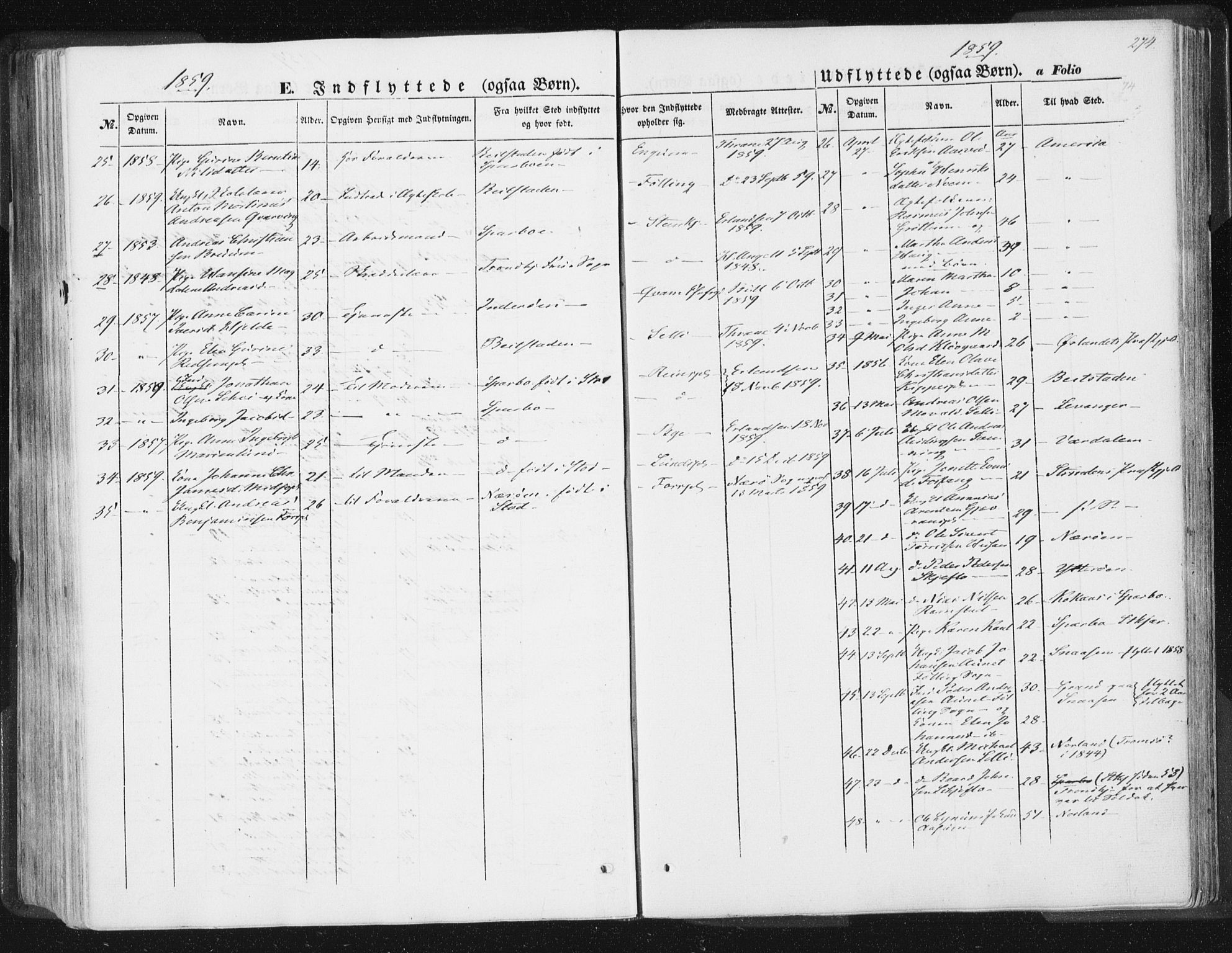 Ministerialprotokoller, klokkerbøker og fødselsregistre - Nord-Trøndelag, SAT/A-1458/746/L0446: Parish register (official) no. 746A05, 1846-1859, p. 274