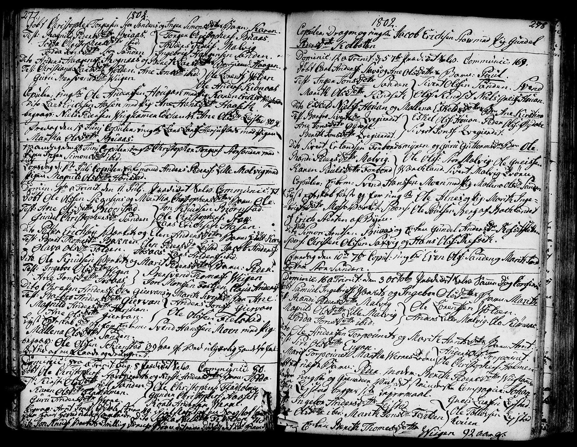 Ministerialprotokoller, klokkerbøker og fødselsregistre - Sør-Trøndelag, SAT/A-1456/606/L0281: Parish register (official) no. 606A02 /2, 1781-1817, p. 277-278