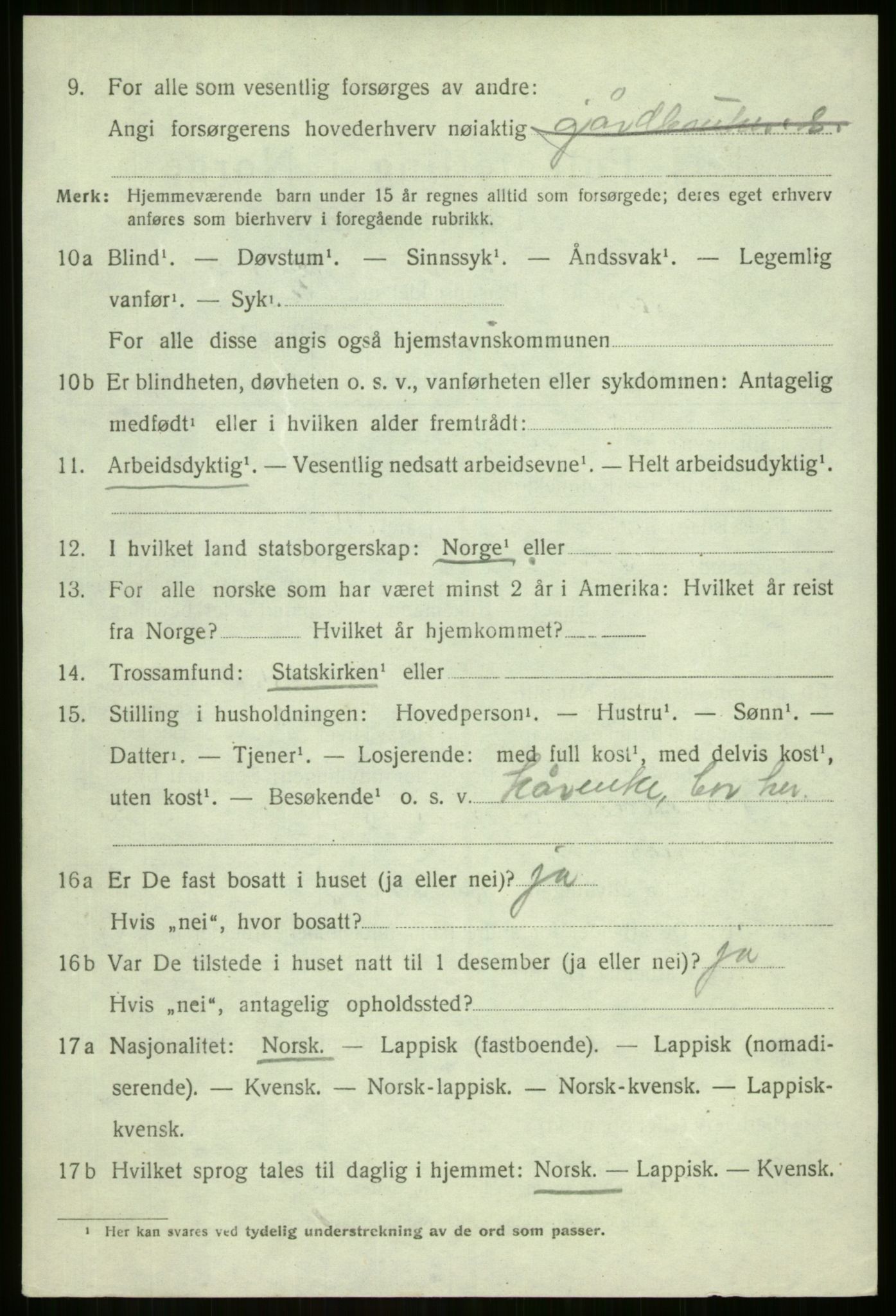 SATØ, 1920 census for Sørreisa, 1920, p. 3222