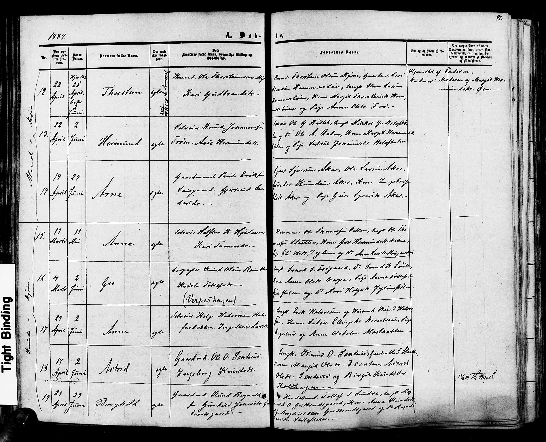 Hol kirkebøker, AV/SAKO-A-227/F/Fa/L0002: Parish register (official) no. I 2, 1870-1886, p. 92