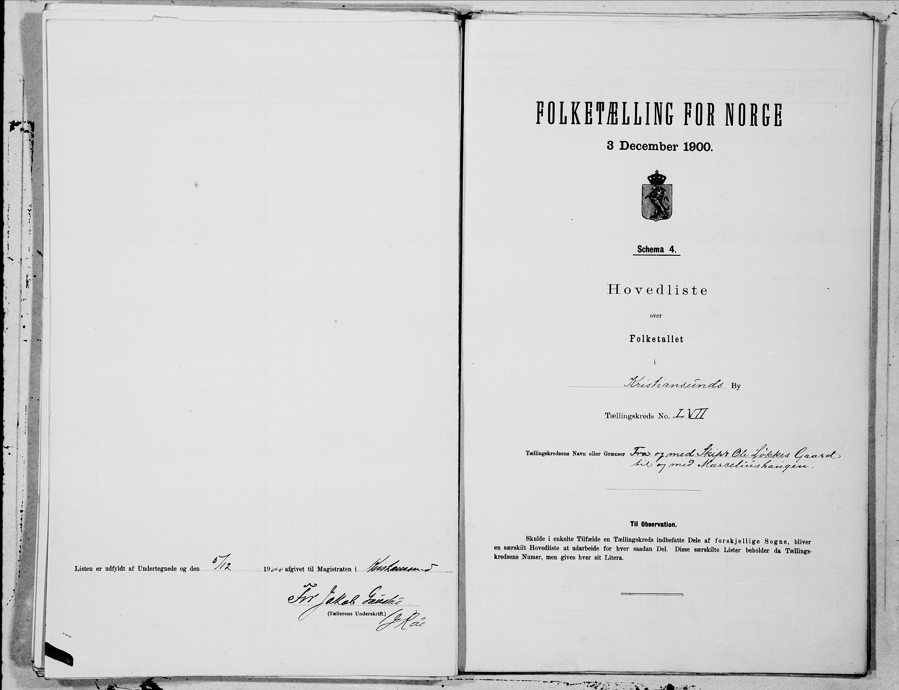 SAT, 1900 census for Kristiansund, 1900, p. 114