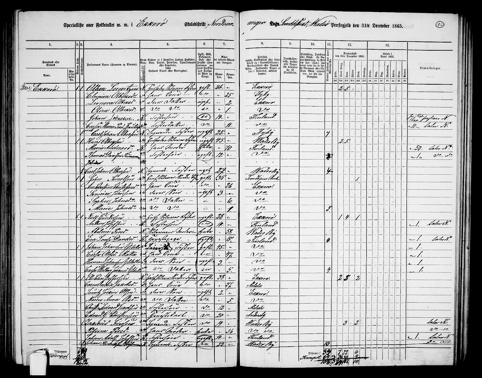RA, 1865 census for Vadsø/Nord-Varanger, 1865, p. 24