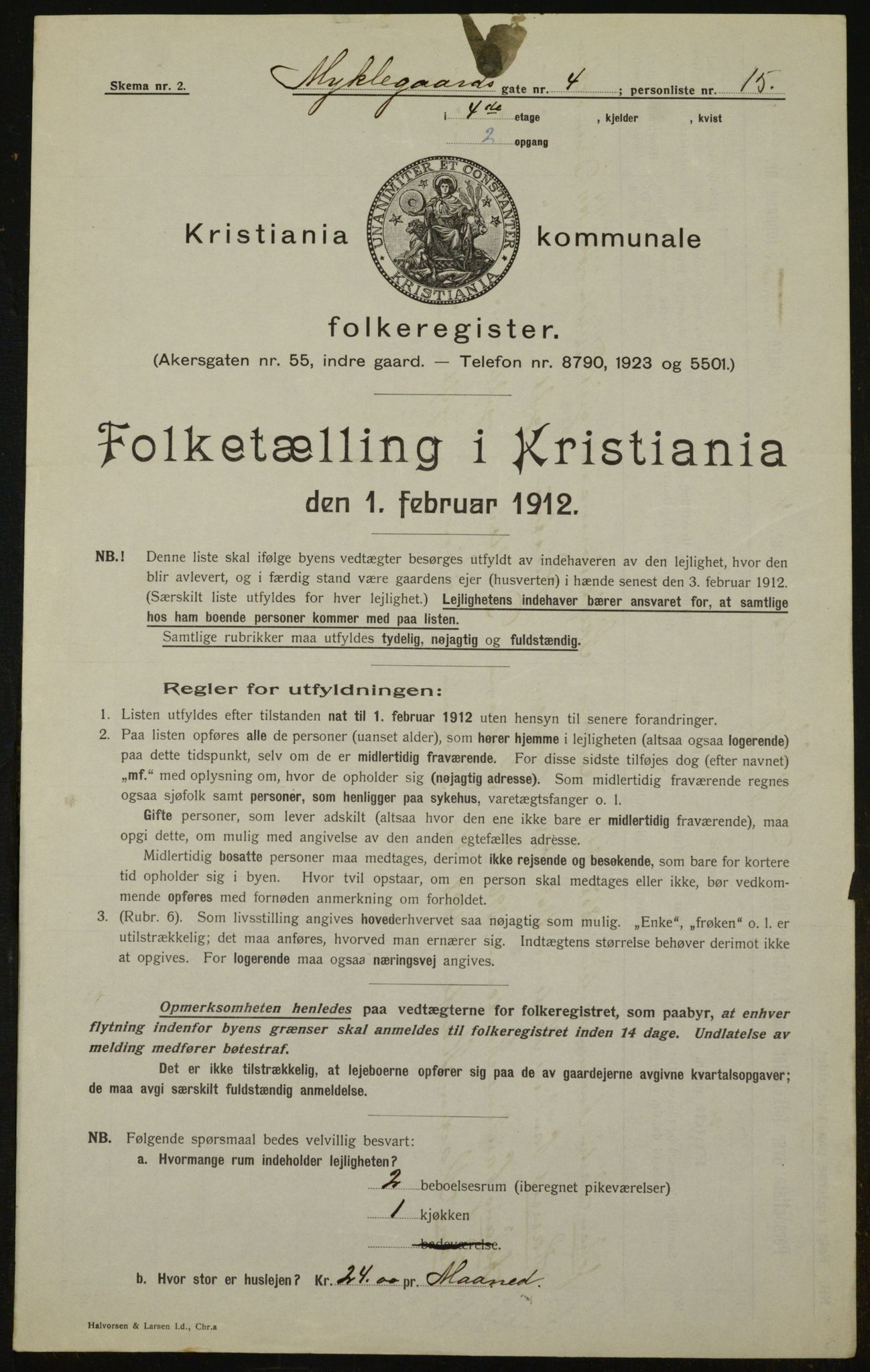OBA, Municipal Census 1912 for Kristiania, 1912, p. 68845