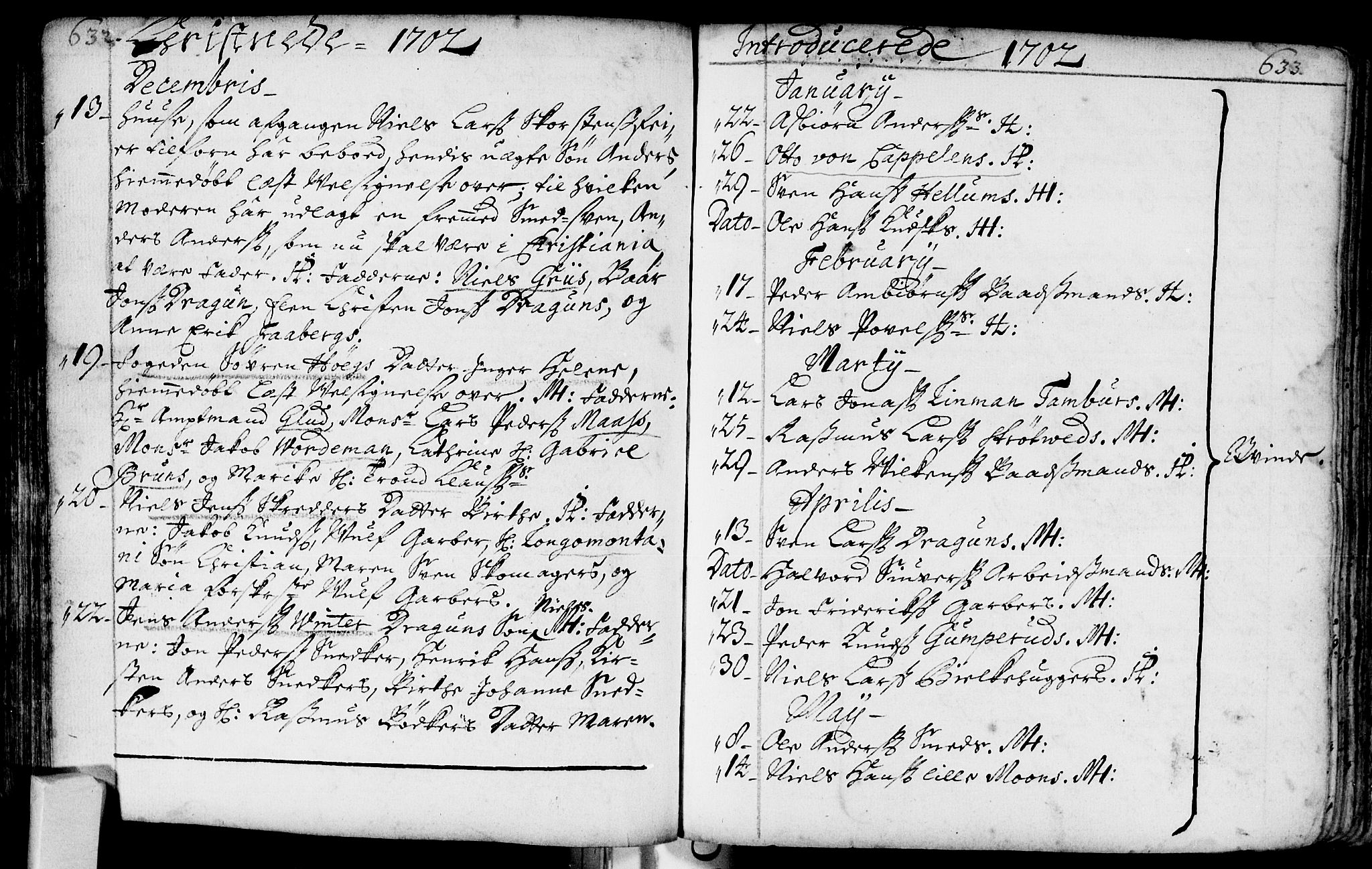 Bragernes kirkebøker, AV/SAKO-A-6/F/Fa/L0002: Parish register (official) no. I 2, 1680-1705, p. 632-633
