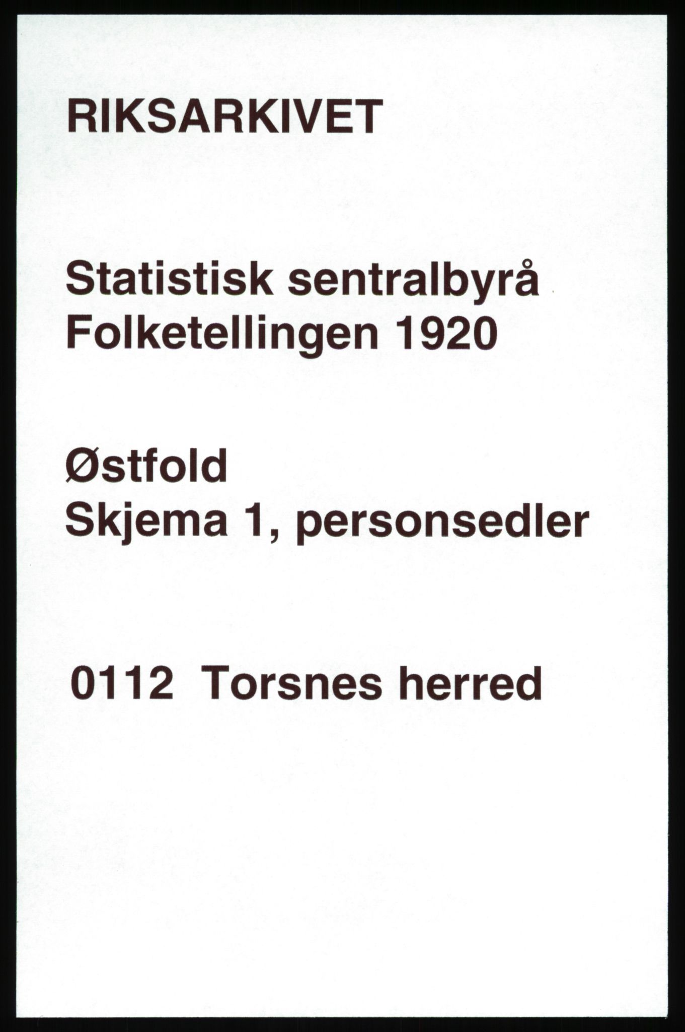 SAO, 1920 census for Torsnes, 1920, p. 483