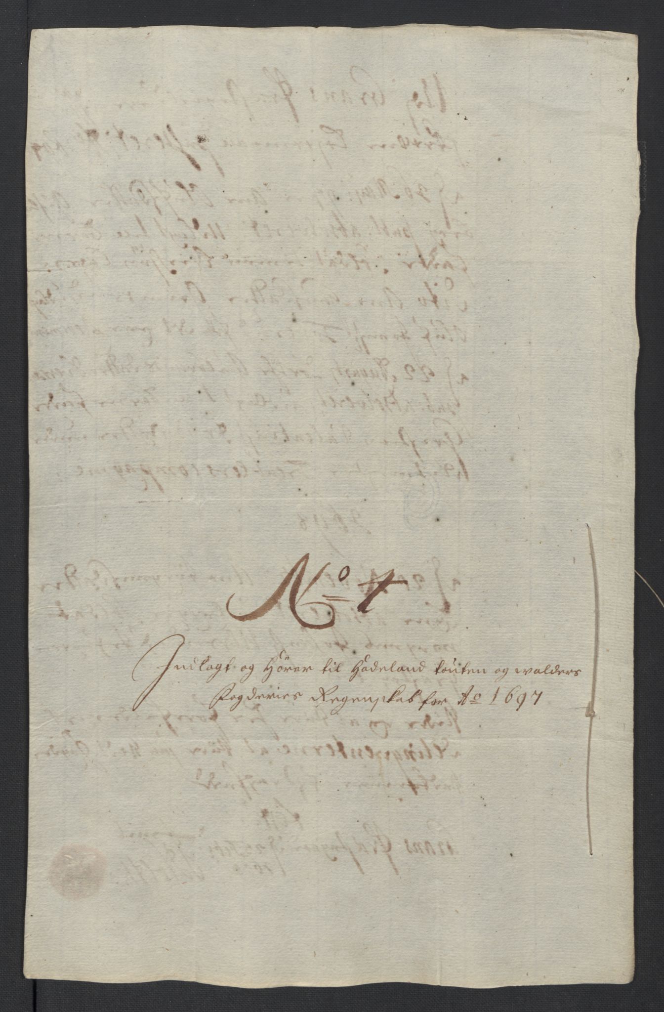 Rentekammeret inntil 1814, Reviderte regnskaper, Fogderegnskap, AV/RA-EA-4092/R18/L1295: Fogderegnskap Hadeland, Toten og Valdres, 1697, p. 174
