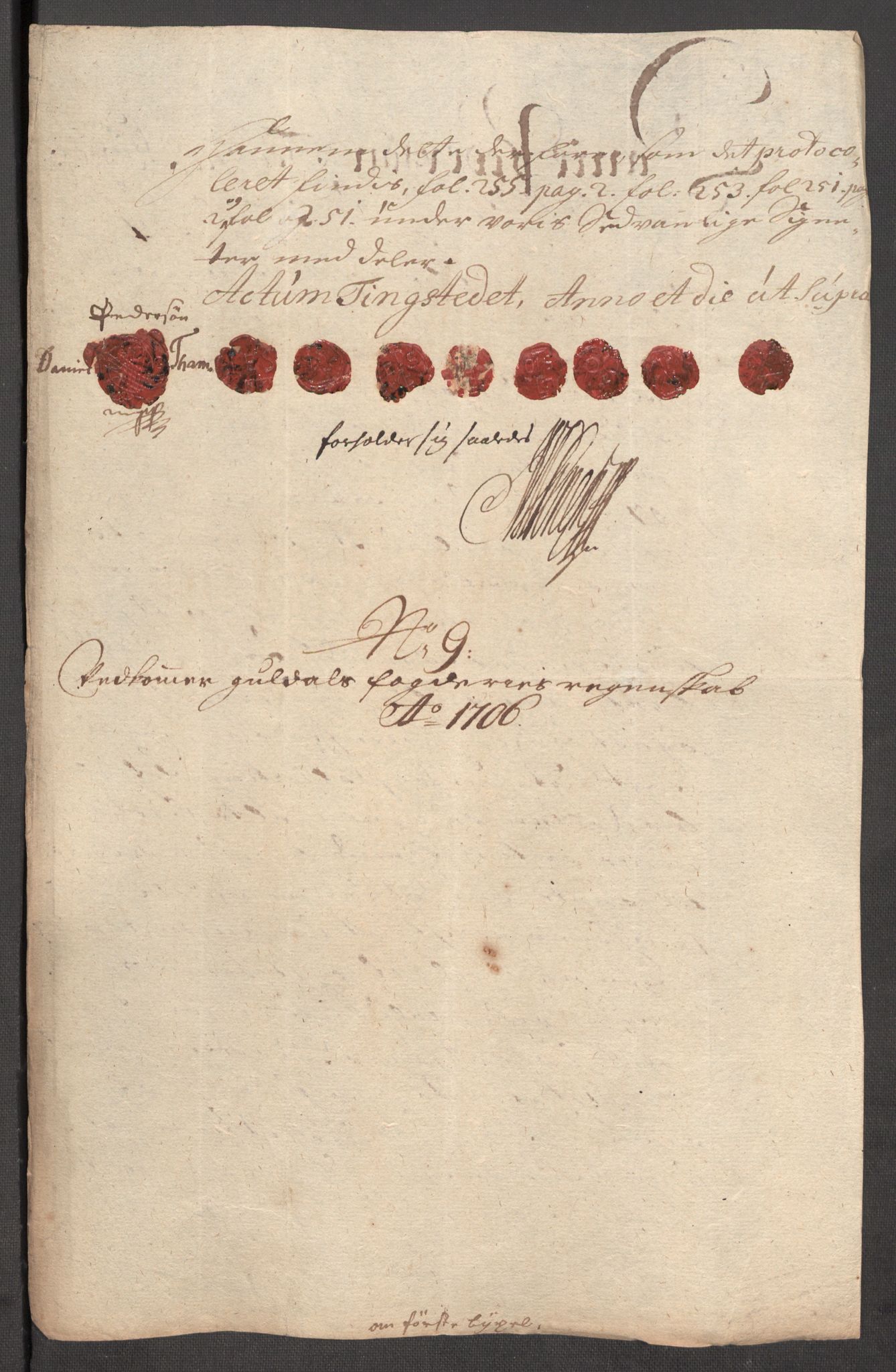 Rentekammeret inntil 1814, Reviderte regnskaper, Fogderegnskap, RA/EA-4092/R60/L3956: Fogderegnskap Orkdal og Gauldal, 1706, p. 316