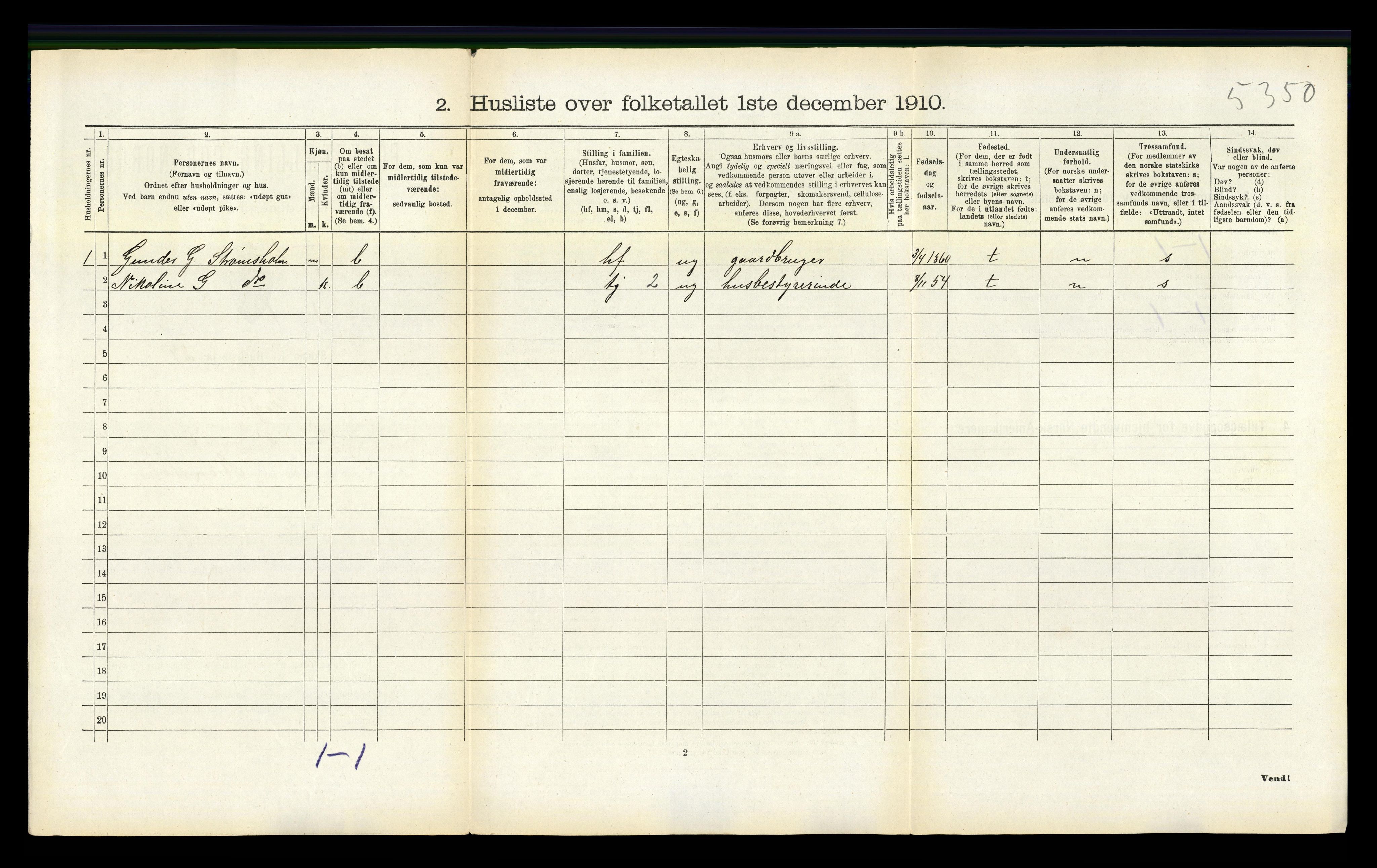 RA, 1910 census for Skodje, 1910, p. 152