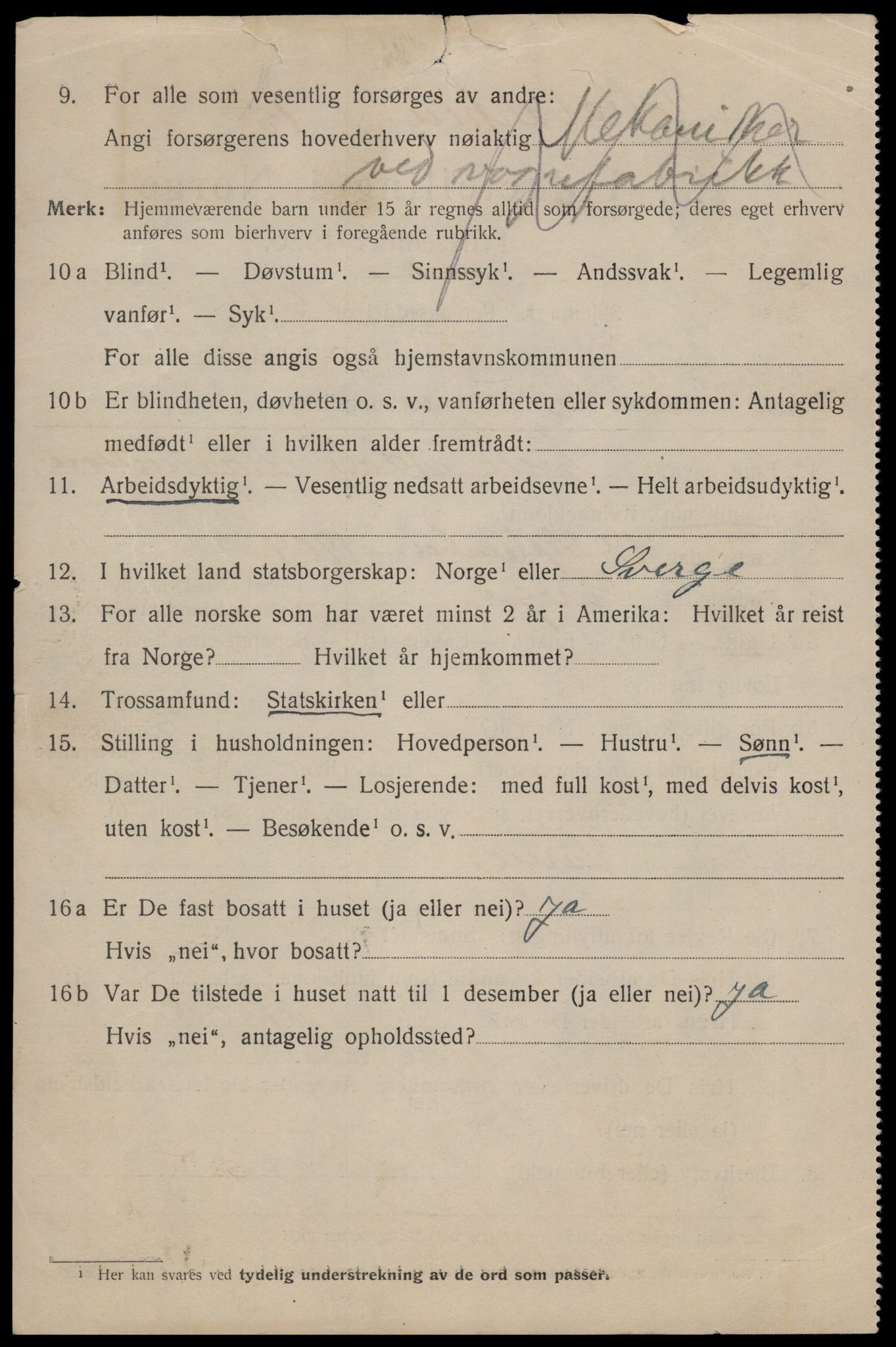 SAT, 1920 census for Trondheim, 1920, p. 82857