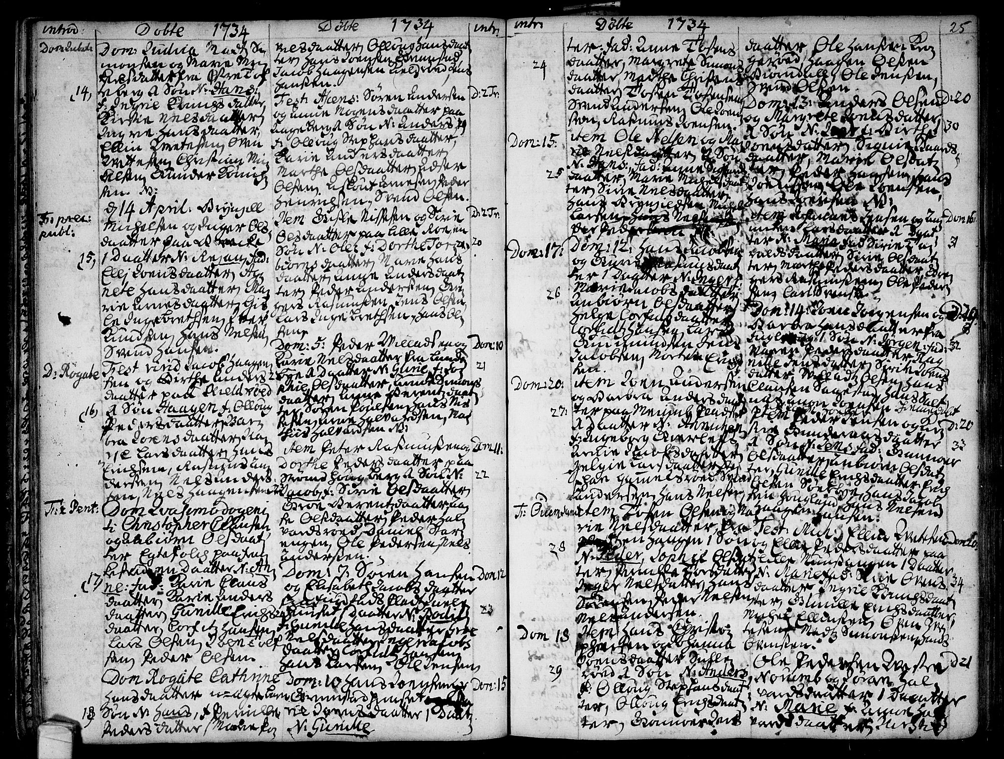 Råde prestekontor kirkebøker, AV/SAO-A-2009/F/Fa/L0001: Parish register (official) no. 1, 1707-1762, p. 25