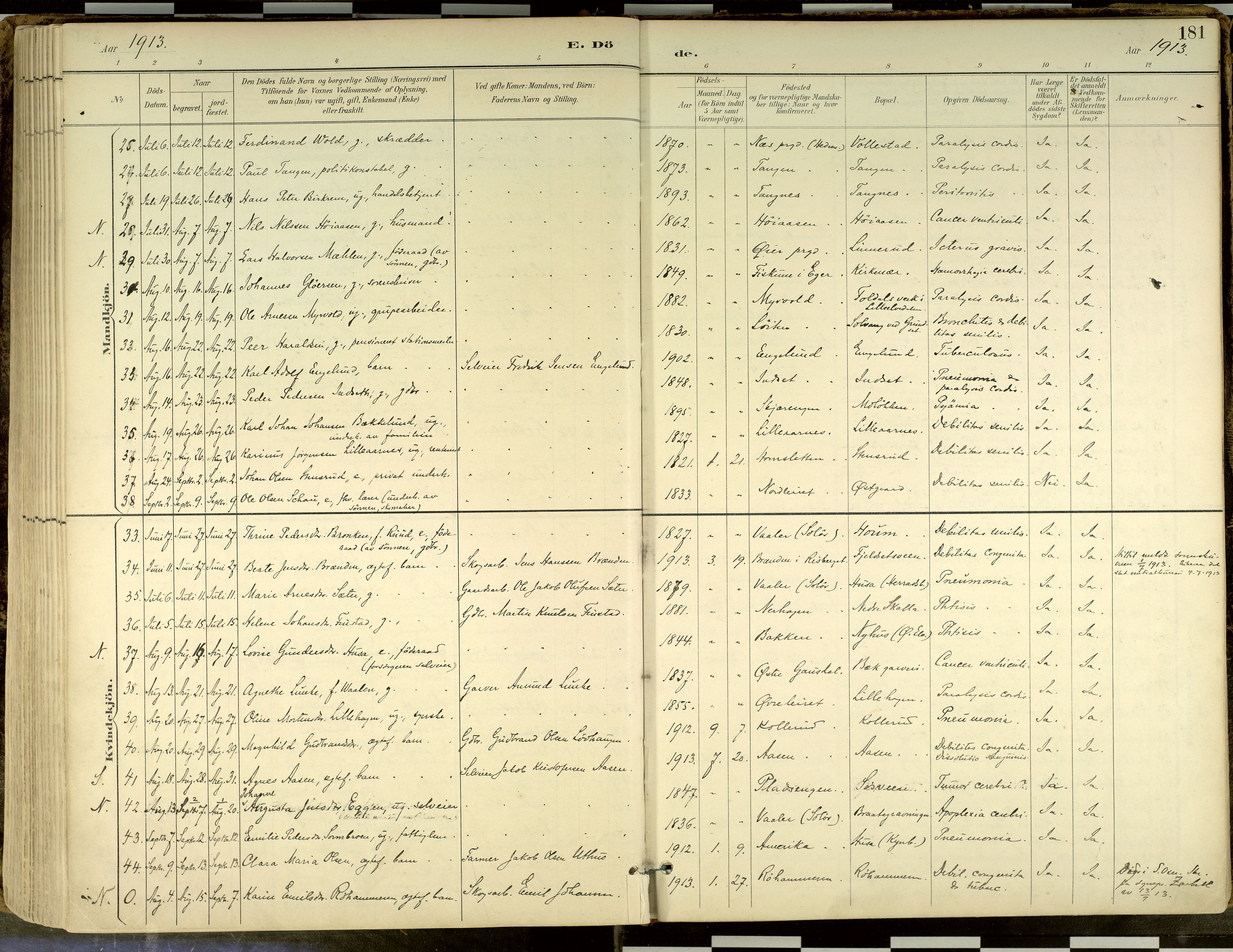 Elverum prestekontor, SAH/PREST-044/H/Ha/Haa/L0018: Parish register (official) no. 18, 1894-1914, p. 181