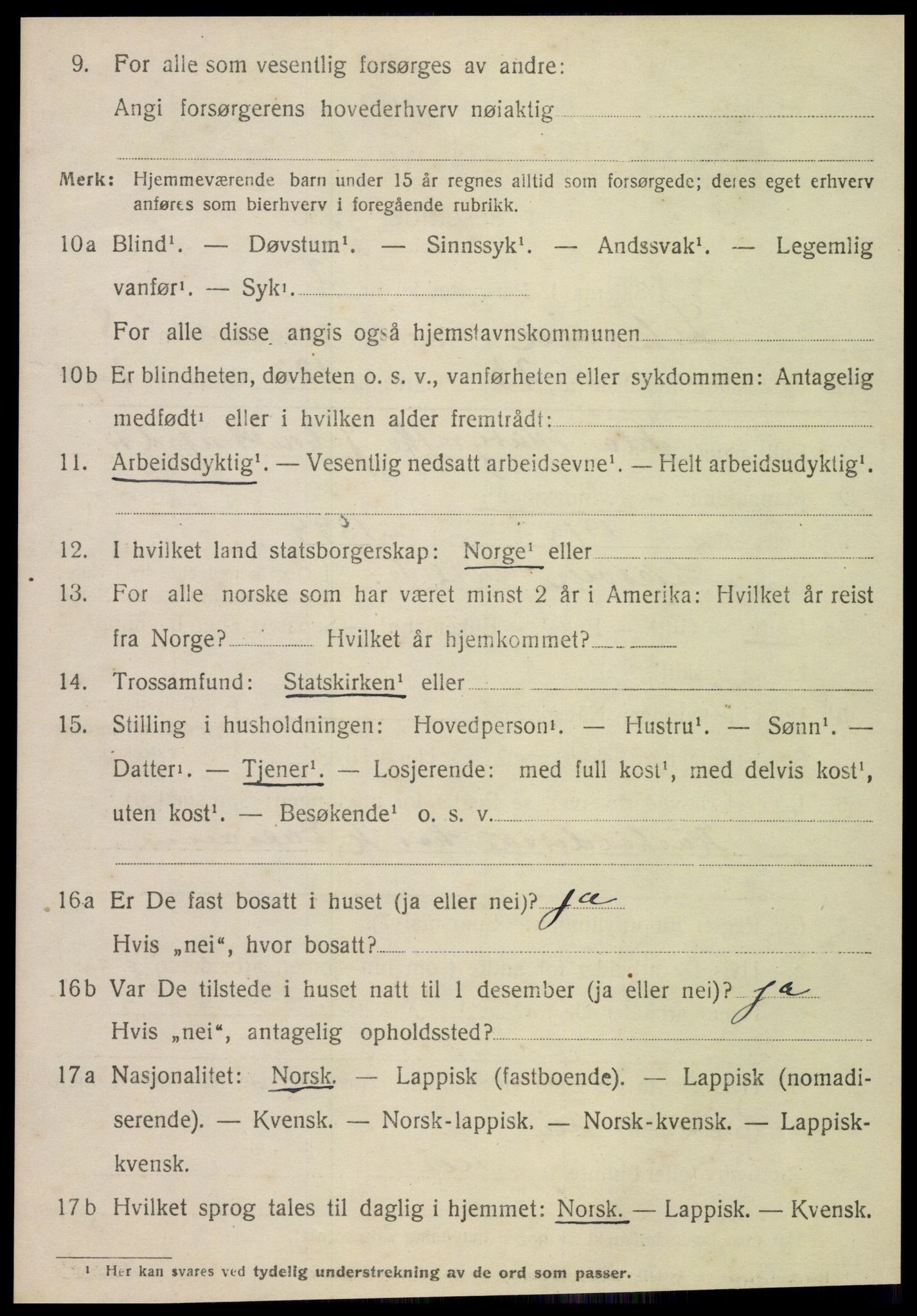 SAT, 1920 census for Leksvik, 1920, p. 6809