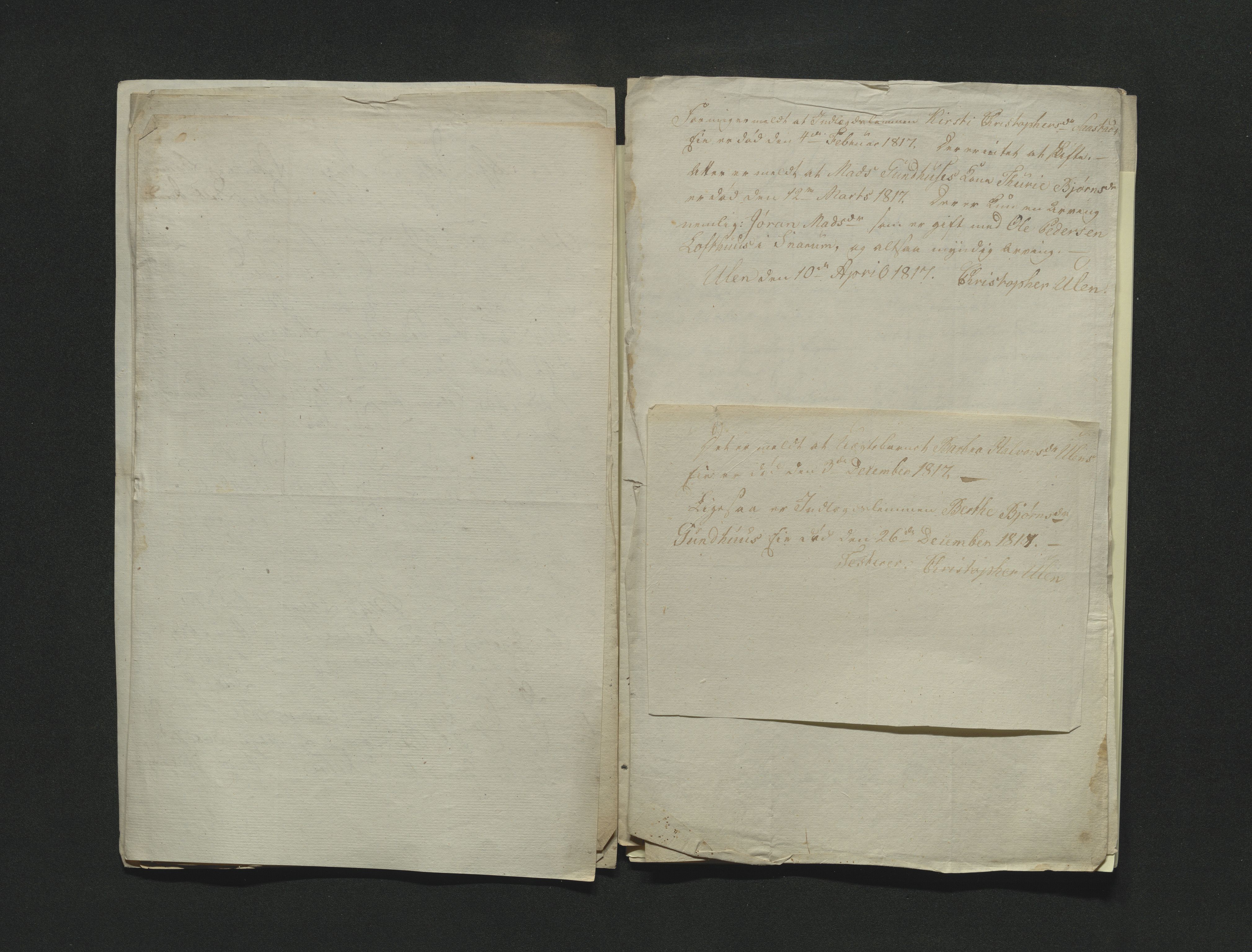Eiker, Modum og Sigdal sorenskriveri, AV/SAKO-A-123/H/Ha/Hab/L0001: Dødsfallsmeldinger, 1812-1822, p. 201