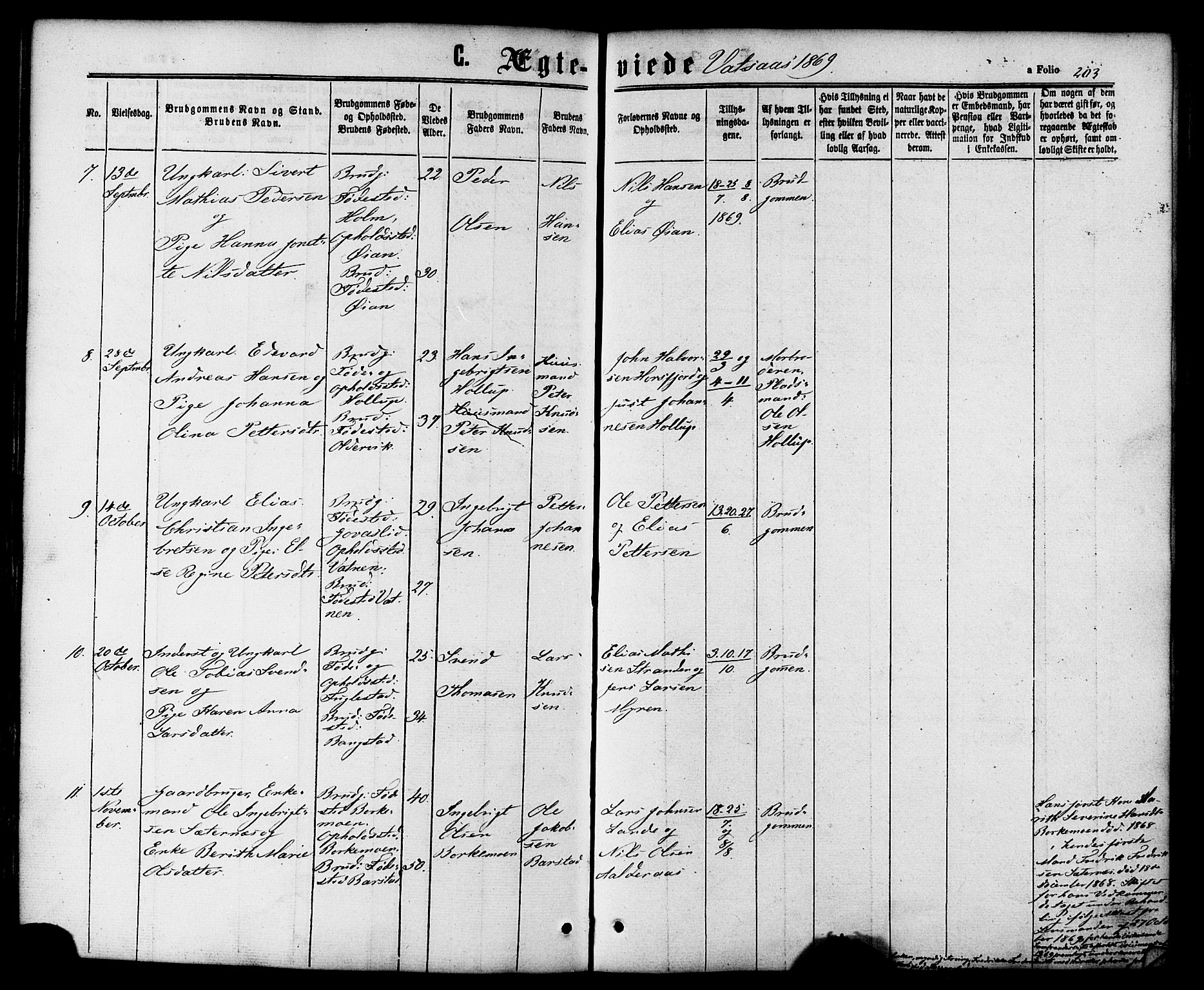 Ministerialprotokoller, klokkerbøker og fødselsregistre - Nordland, SAT/A-1459/810/L0146: Parish register (official) no. 810A08 /1, 1862-1874, p. 203
