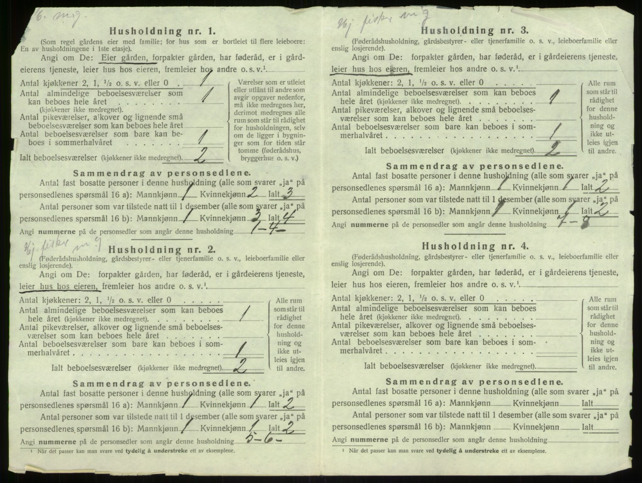 SAB, 1920 census for Herdla, 1920, p. 1354