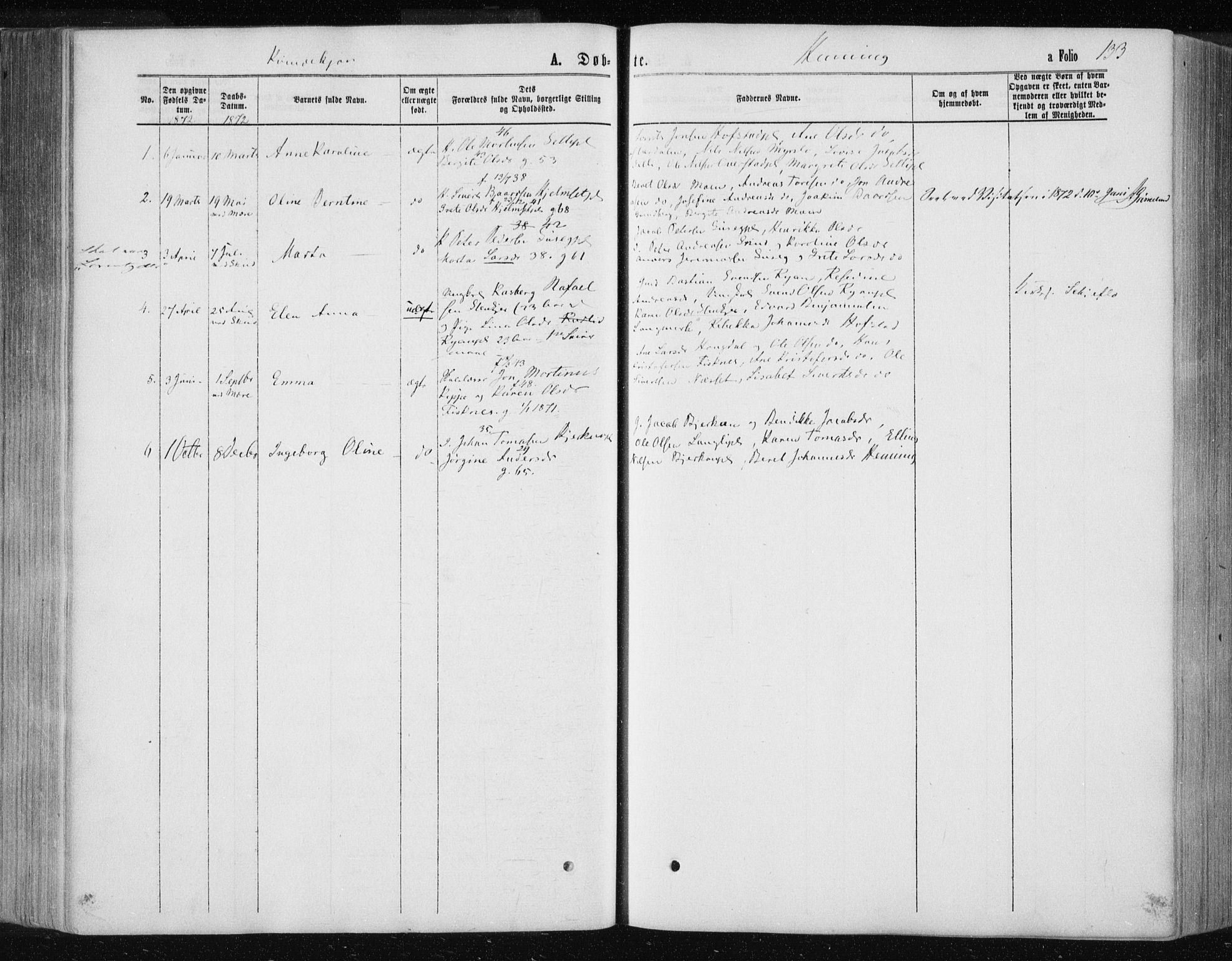 Ministerialprotokoller, klokkerbøker og fødselsregistre - Nord-Trøndelag, AV/SAT-A-1458/735/L0345: Parish register (official) no. 735A08 /3, 1863-1872, p. 133