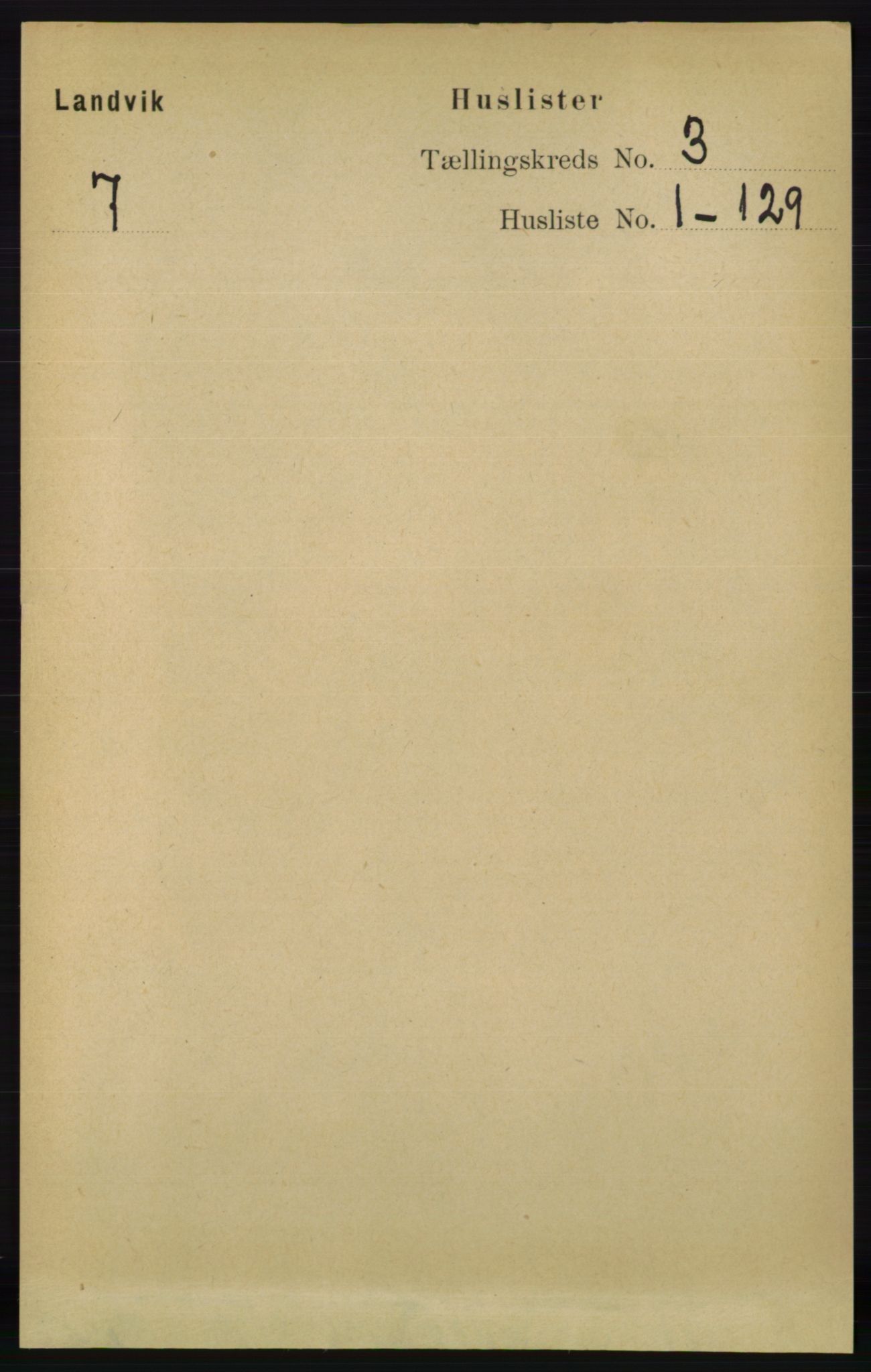 RA, 1891 census for 0924 Landvik, 1891, p. 866