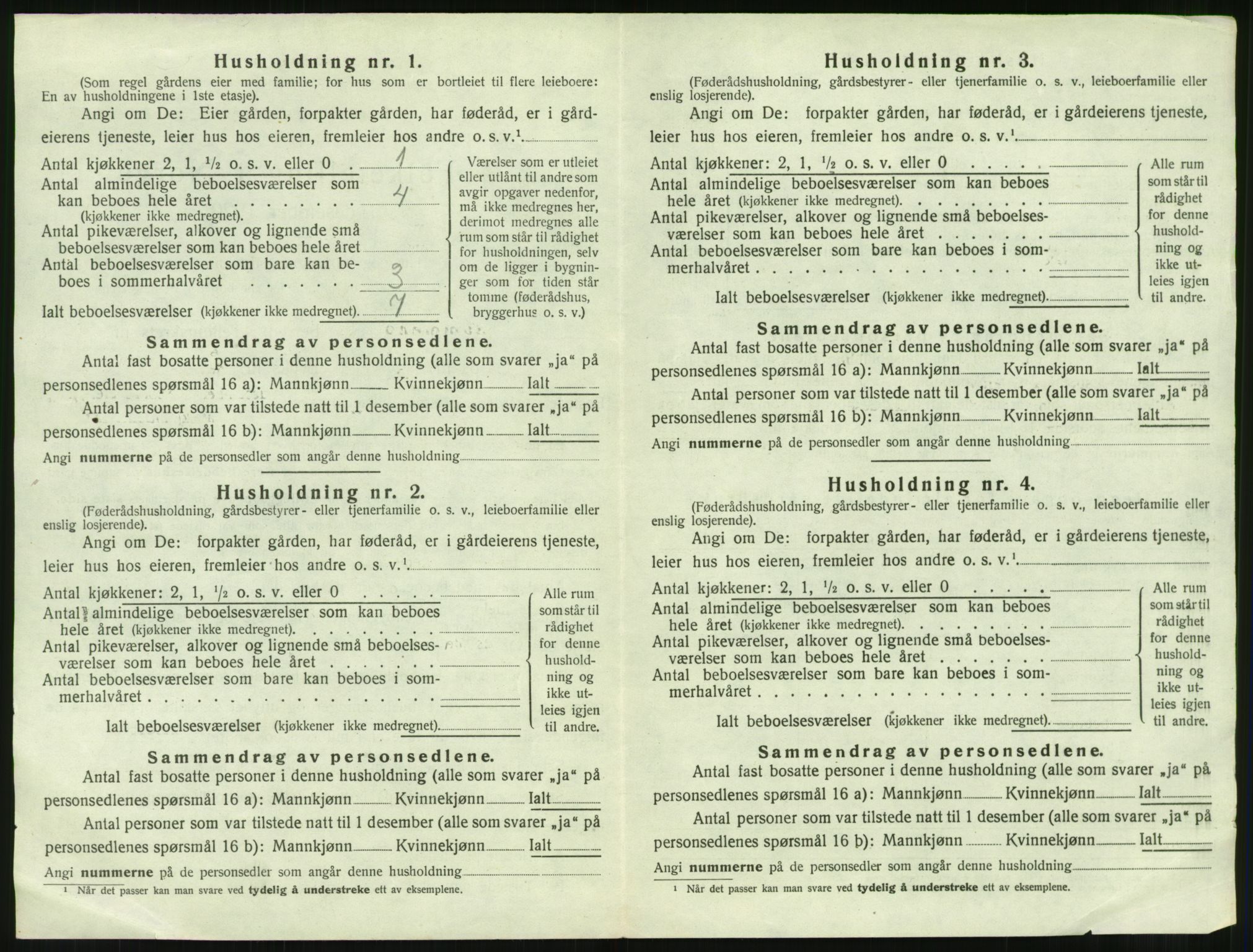 SAT, 1920 census for Straumsnes, 1920, p. 98