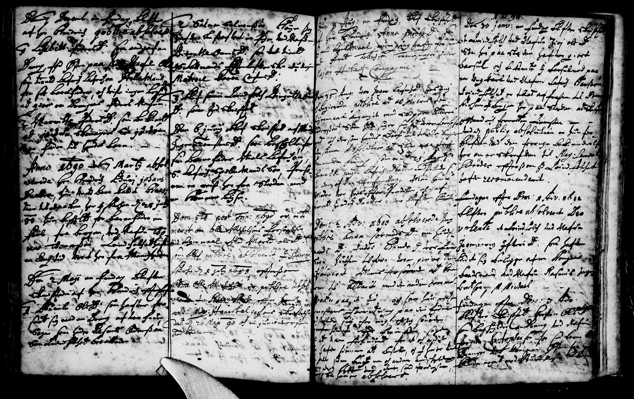 Domkirken sokneprestkontor, SAST/A-101812/001/30/30BA/L0001: Parish register (official) no. A 1 /1, 1688-1727