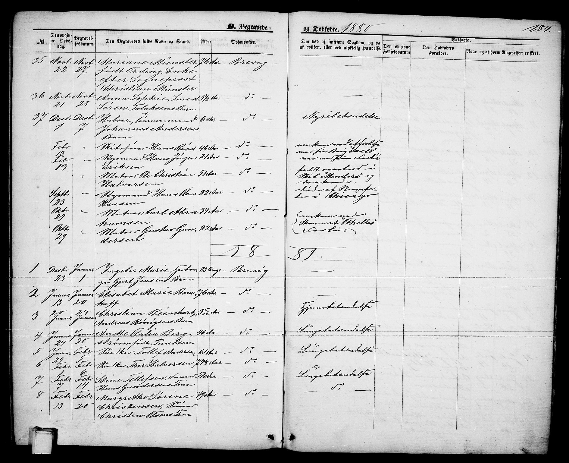 Brevik kirkebøker, AV/SAKO-A-255/G/Ga/L0003: Parish register (copy) no. 3, 1866-1881, p. 284