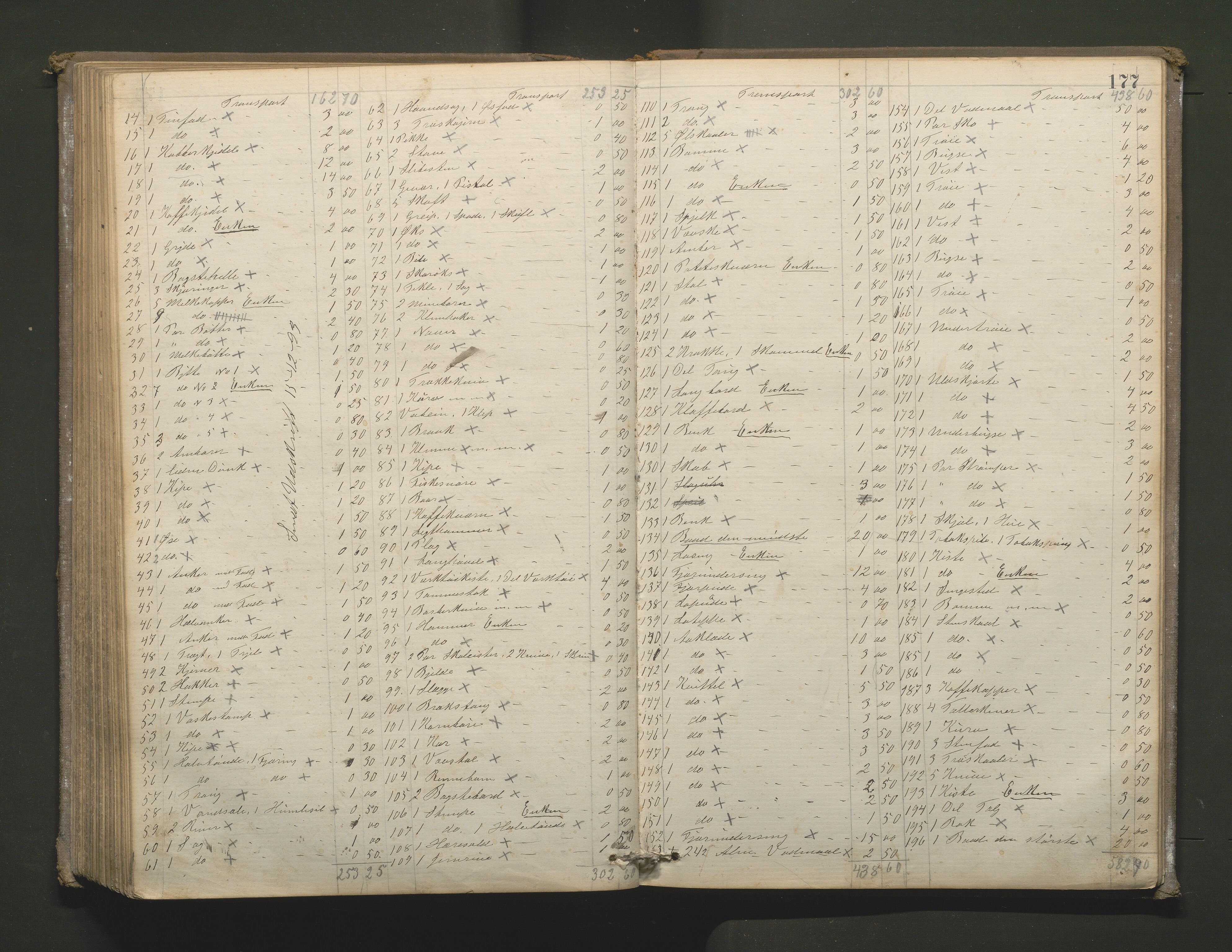 Lensmannen i Hamre, AV/SAB-A-32601/0006/L0001: Registreringsprotokoll, 1881-1896, p. 176b-177a