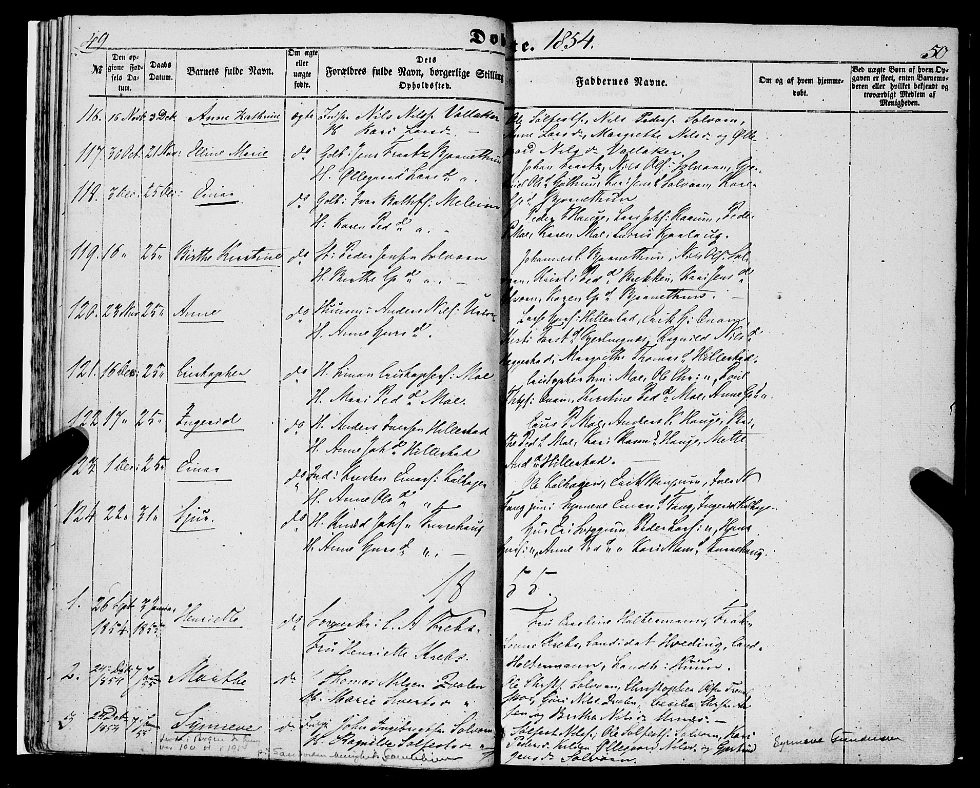 Hafslo sokneprestembete, SAB/A-80301/H/Haa/Haaa/L0009: Parish register (official) no. A 9, 1852-1873, p. 49-50