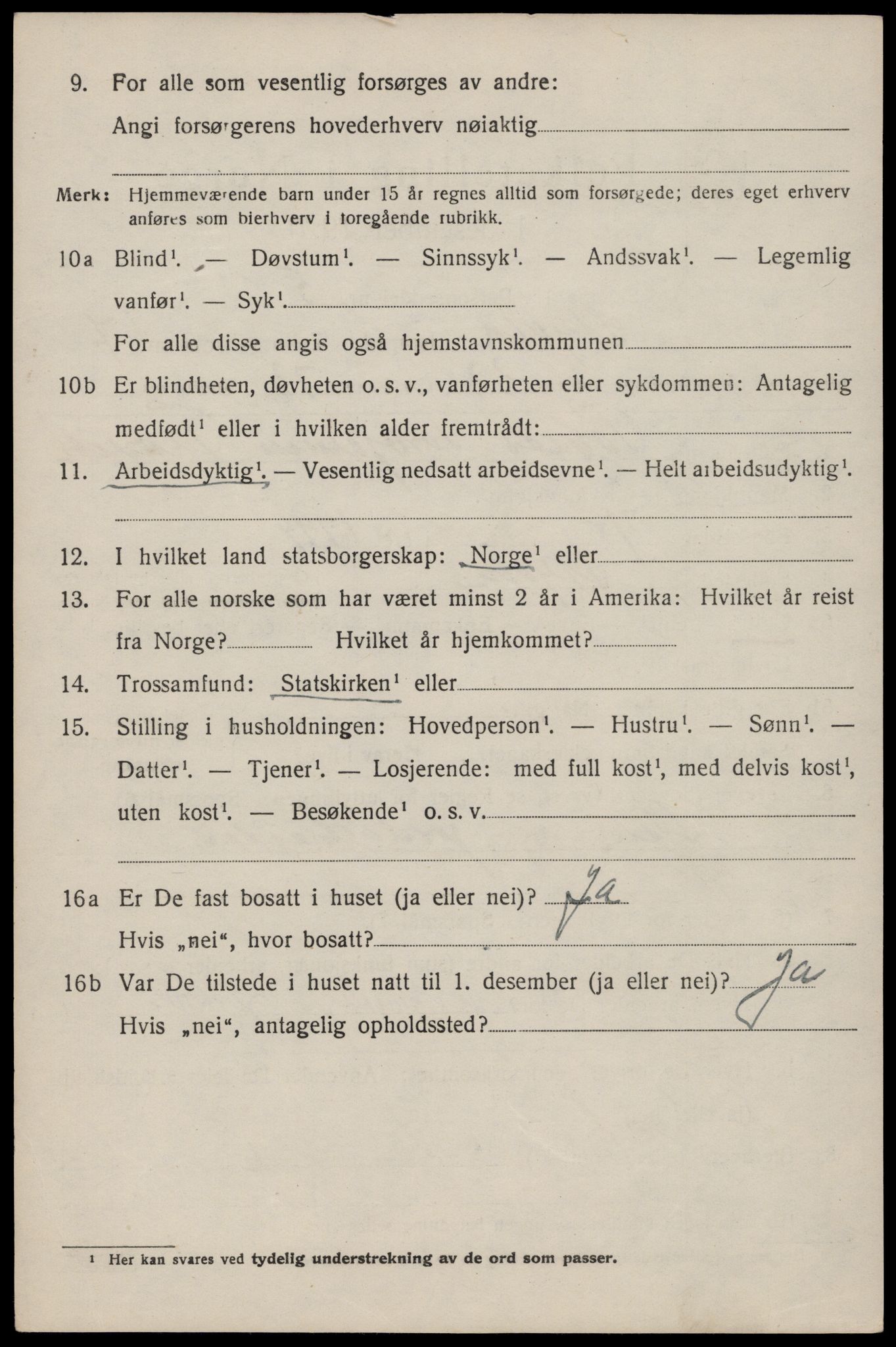 SAST, 1920 census for Skjold, 1920, p. 4183