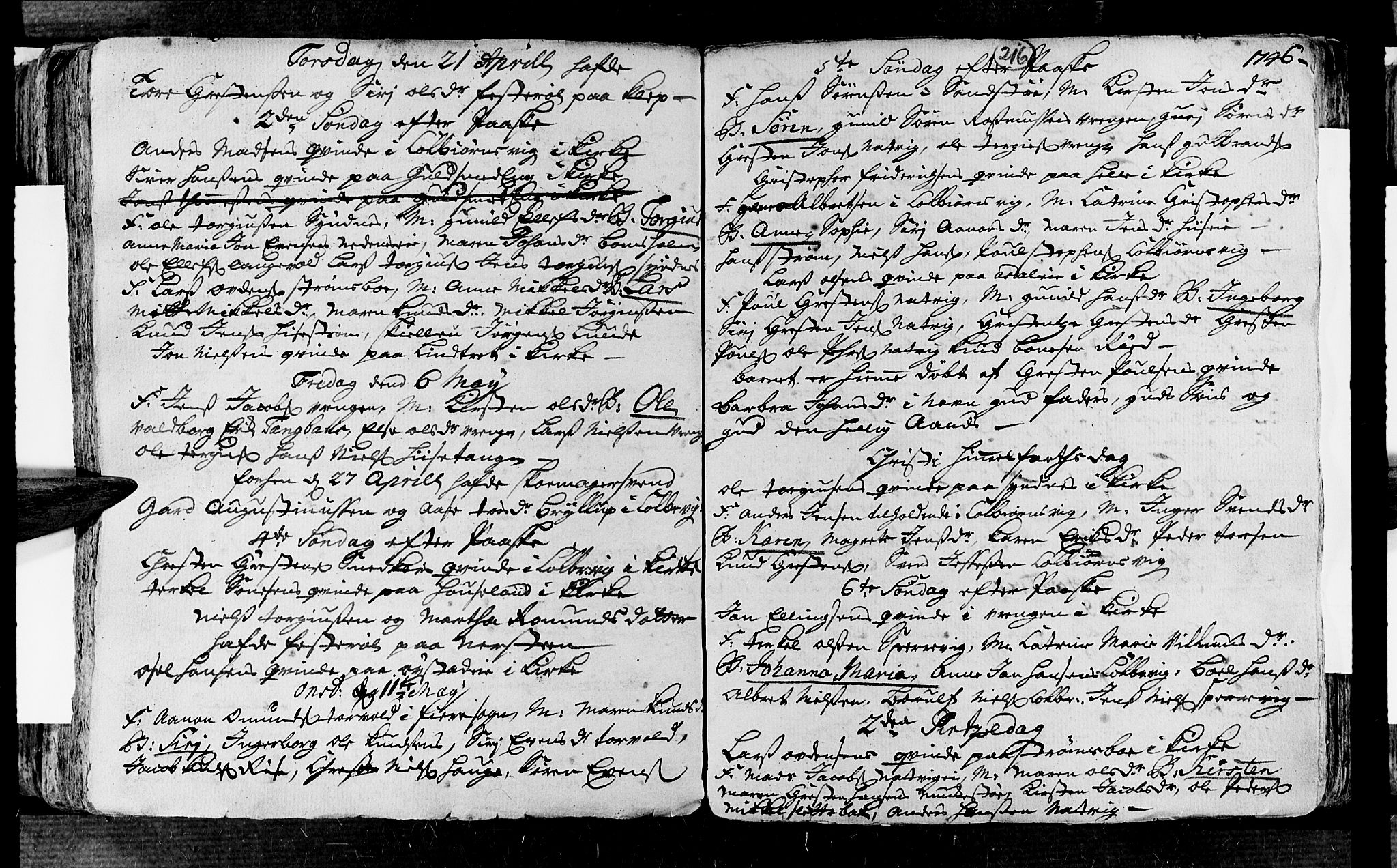 Øyestad sokneprestkontor, AV/SAK-1111-0049/F/Fa/L0004: Parish register (official) no. A 4, 1730-1750, p. 216