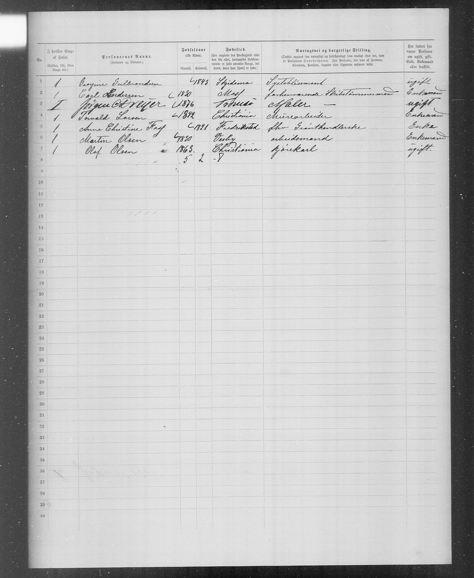 OBA, Municipal Census 1899 for Kristiania, 1899, p. 4334