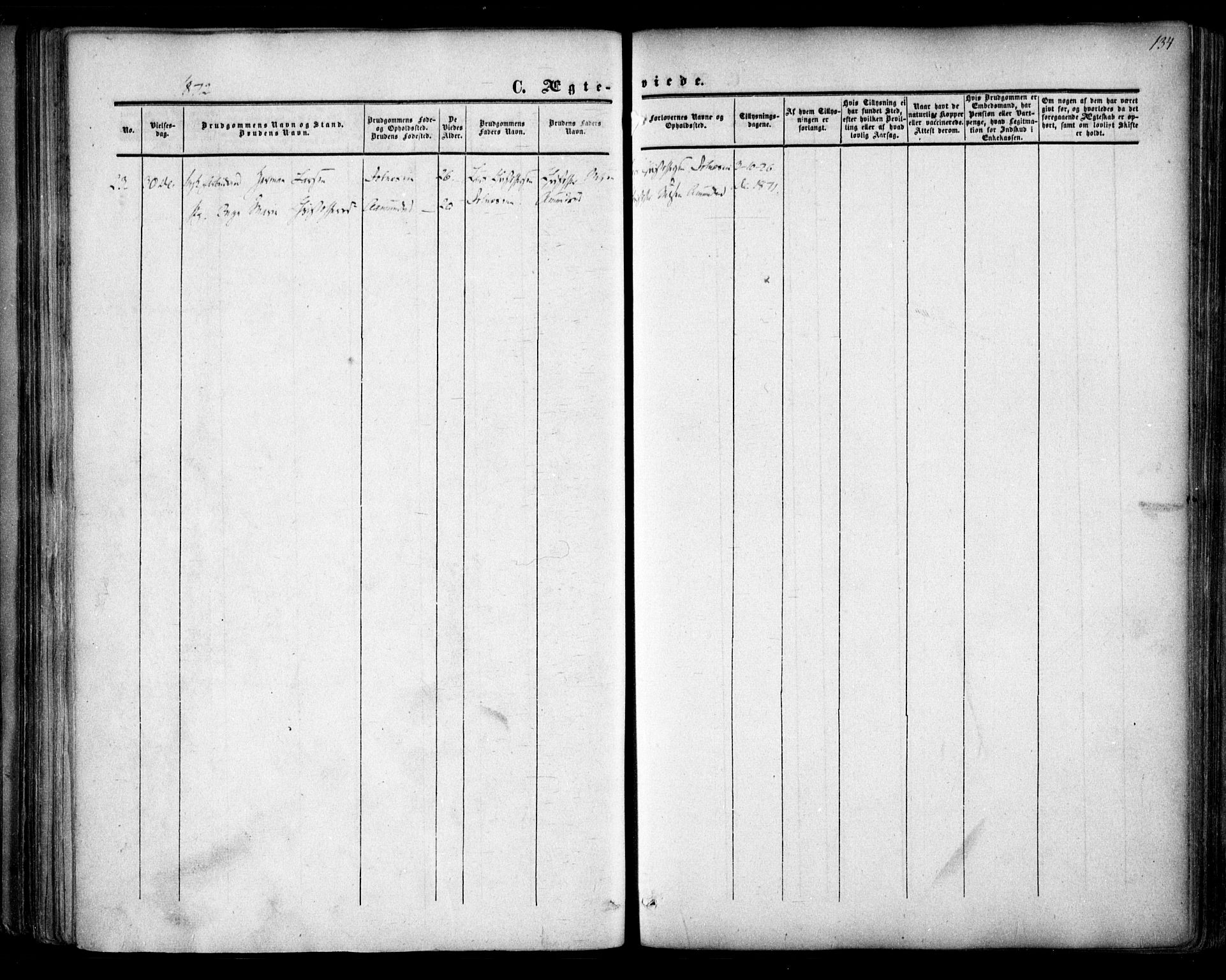 Nannestad prestekontor Kirkebøker, SAO/A-10414a/F/Fa/L0012: Parish register (official) no. I 12, 1860-1872, p. 134
