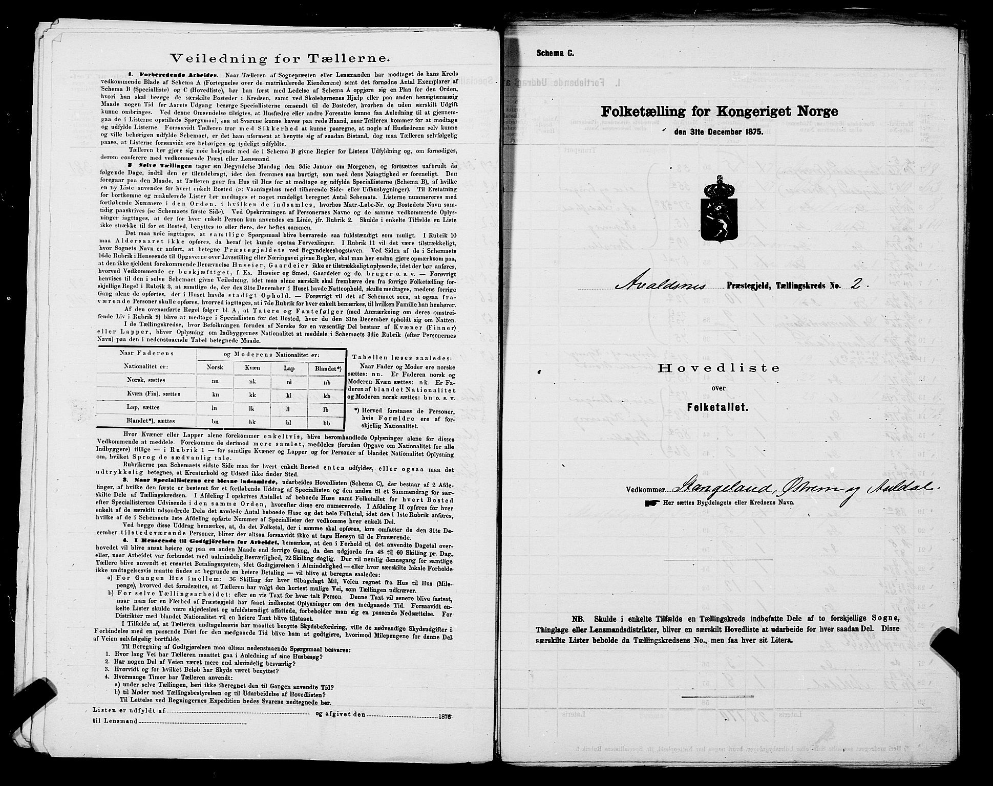 SAST, 1875 census for 1147L Avaldsnes/Avaldsnes og Kopervik, 1875, p. 11