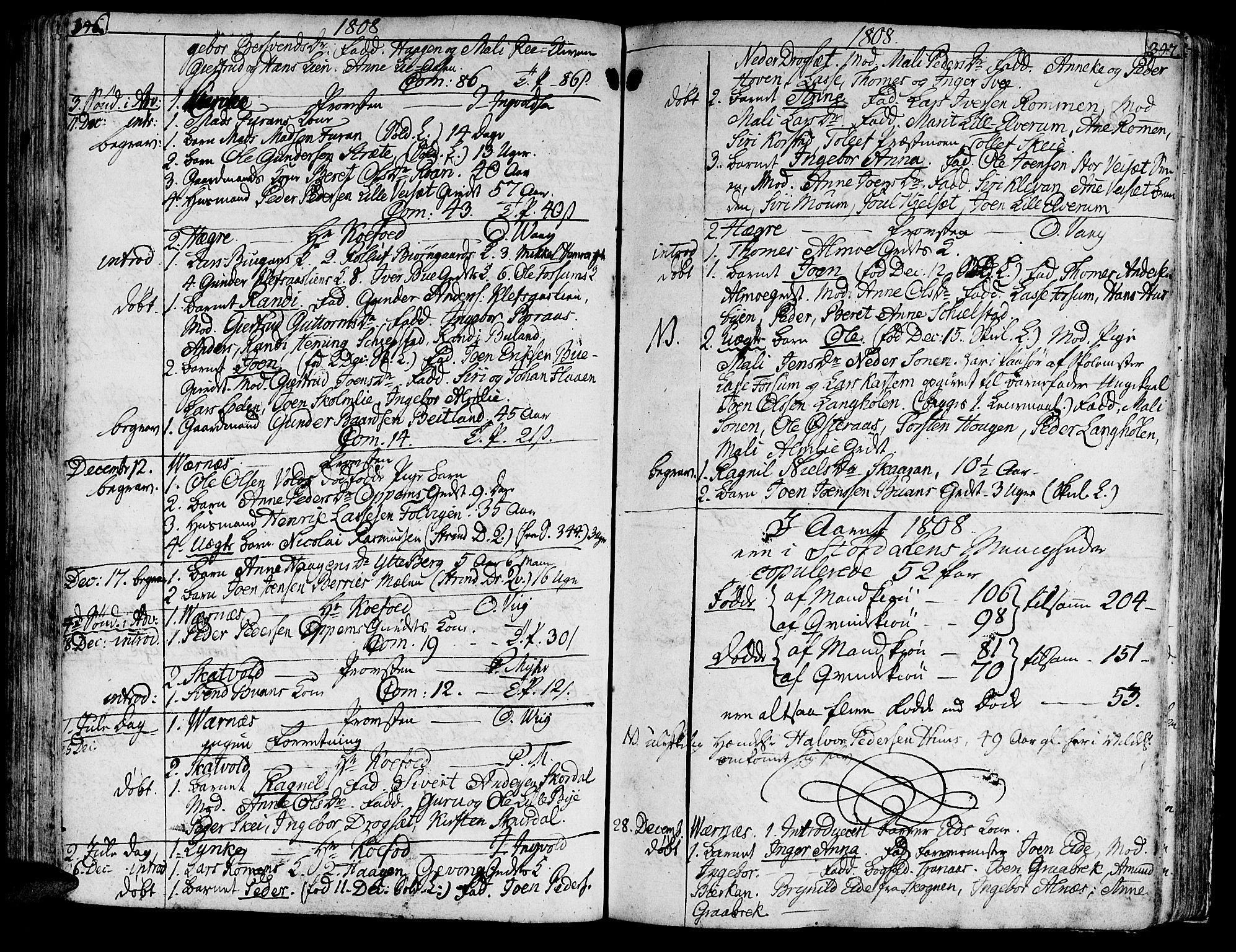 Ministerialprotokoller, klokkerbøker og fødselsregistre - Nord-Trøndelag, AV/SAT-A-1458/709/L0060: Parish register (official) no. 709A07, 1797-1815, p. 346-347