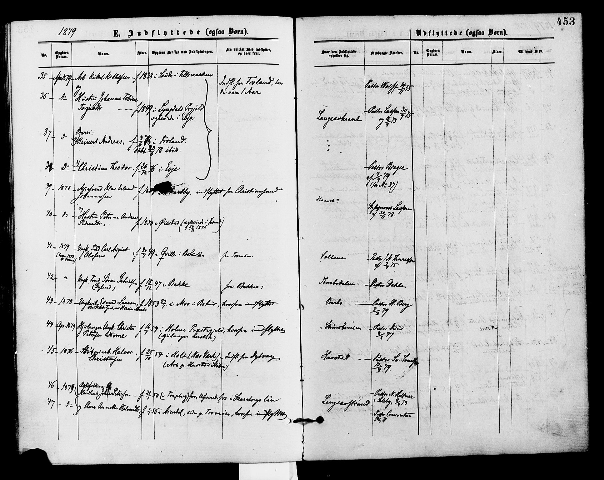 Barbu sokneprestkontor, AV/SAK-1111-0003/F/Fa/L0001: Parish register (official) no. A 1 /1, 1878-1883, p. 453